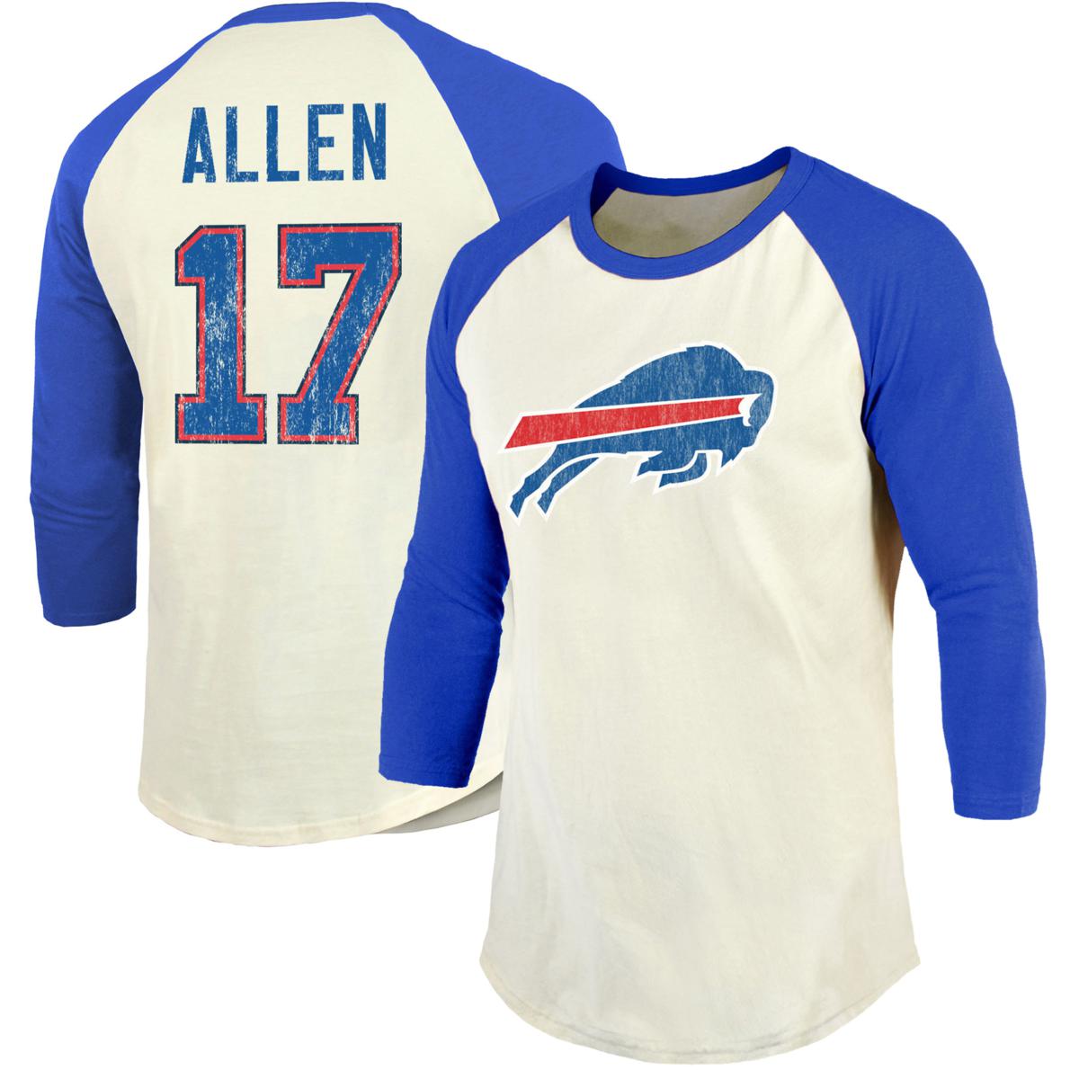 Officially Licensed NFL Buffalo Bills Men's Josh Allen Raglan Top 21581964 HSN