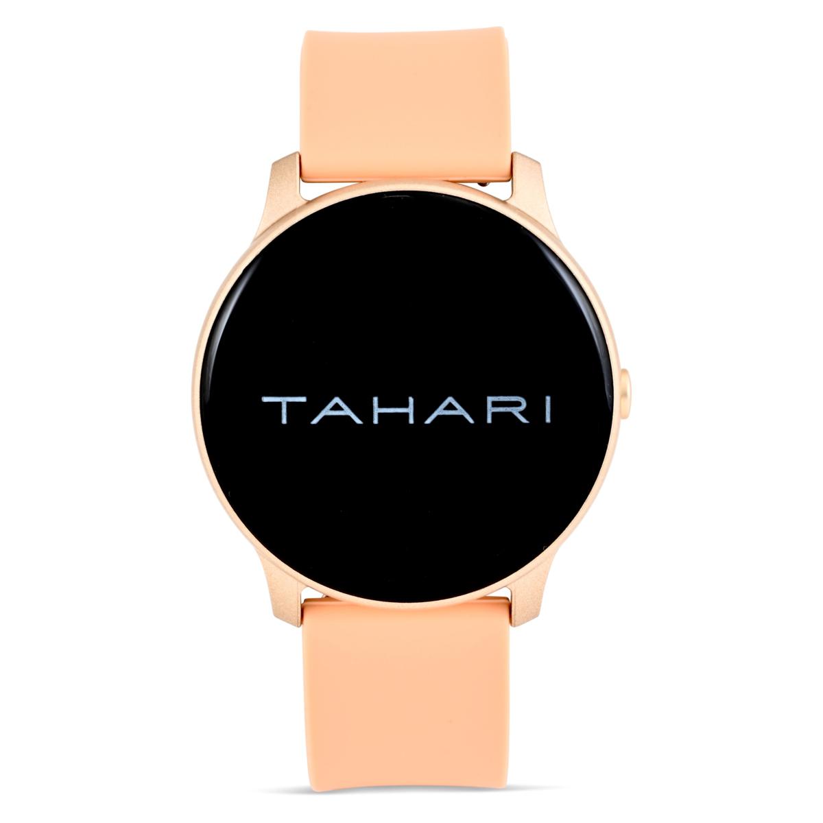Tahari Ladies Smart Watch Rose GoldTone Blush Silicone 22490926 HSN