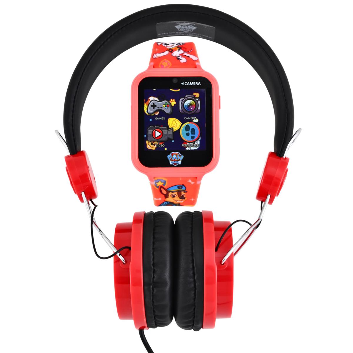 Paw Patrol Unisex Child Smart Watch and Headphone Set Red 22490933