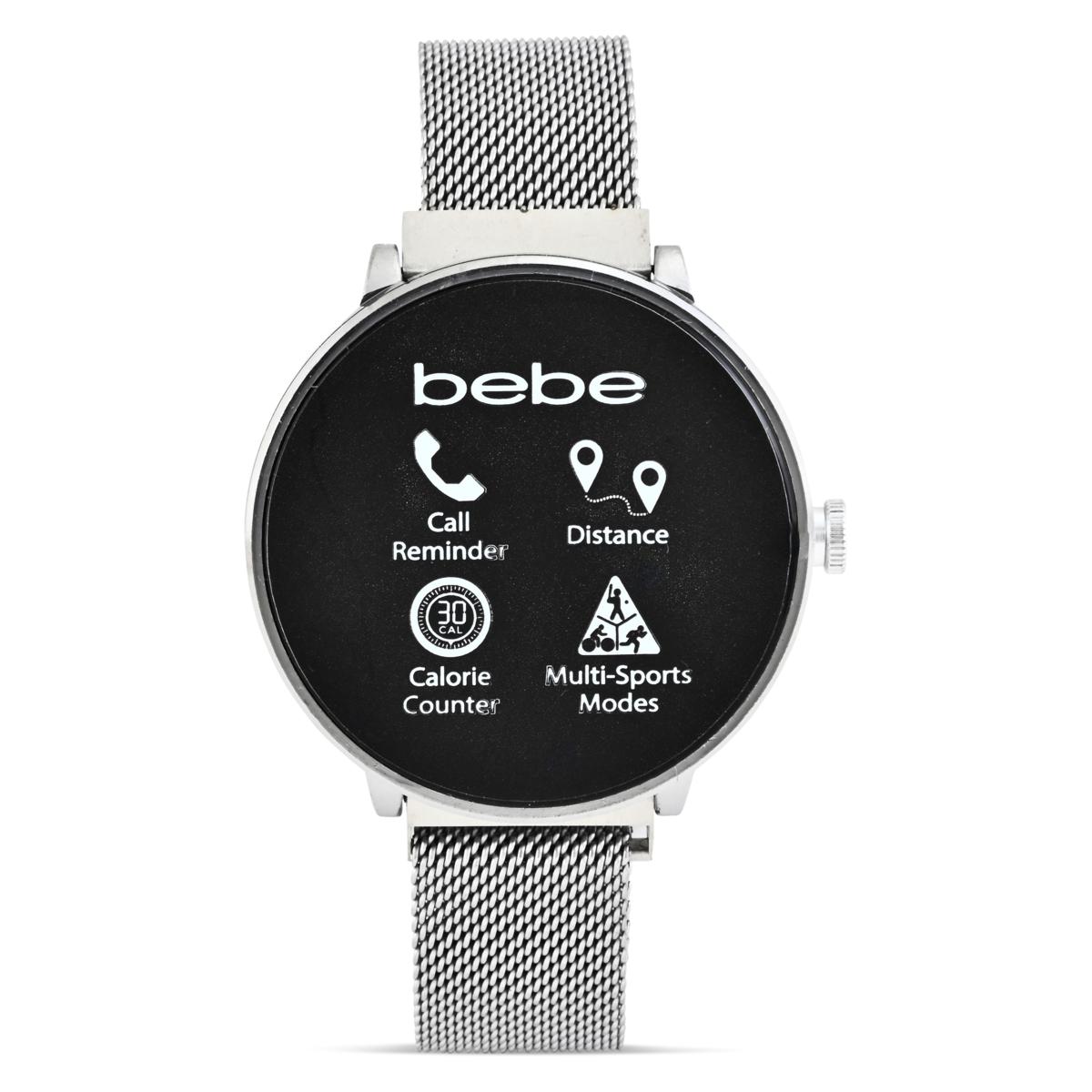 Bebe Adult Female Smart Watch SilverTone 22490946 HSN