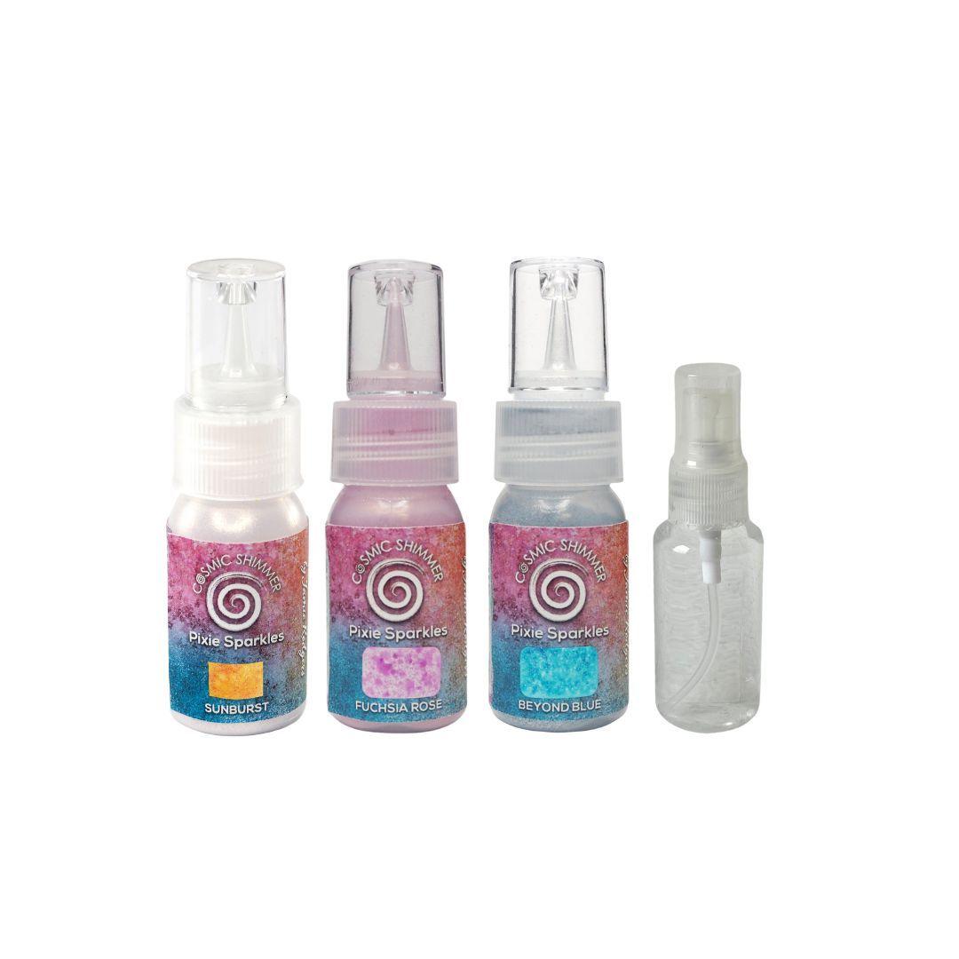 Cosmic Shimmer Pixie Sparkles Plus Spray Bottle Bundle 22757799 HSN