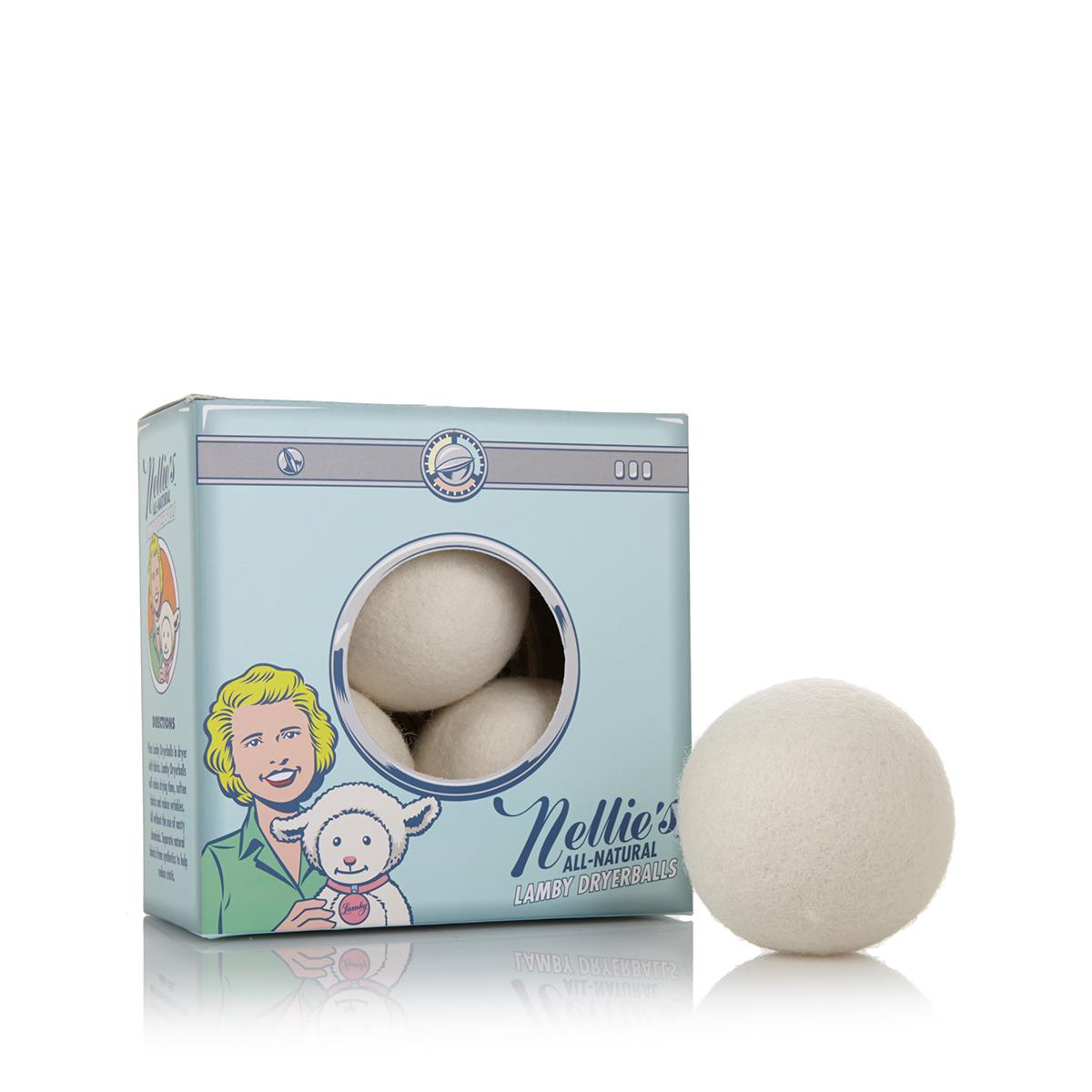 Nellie's AllNatural Lamby Dryerballs 4pack 7697042 HSN