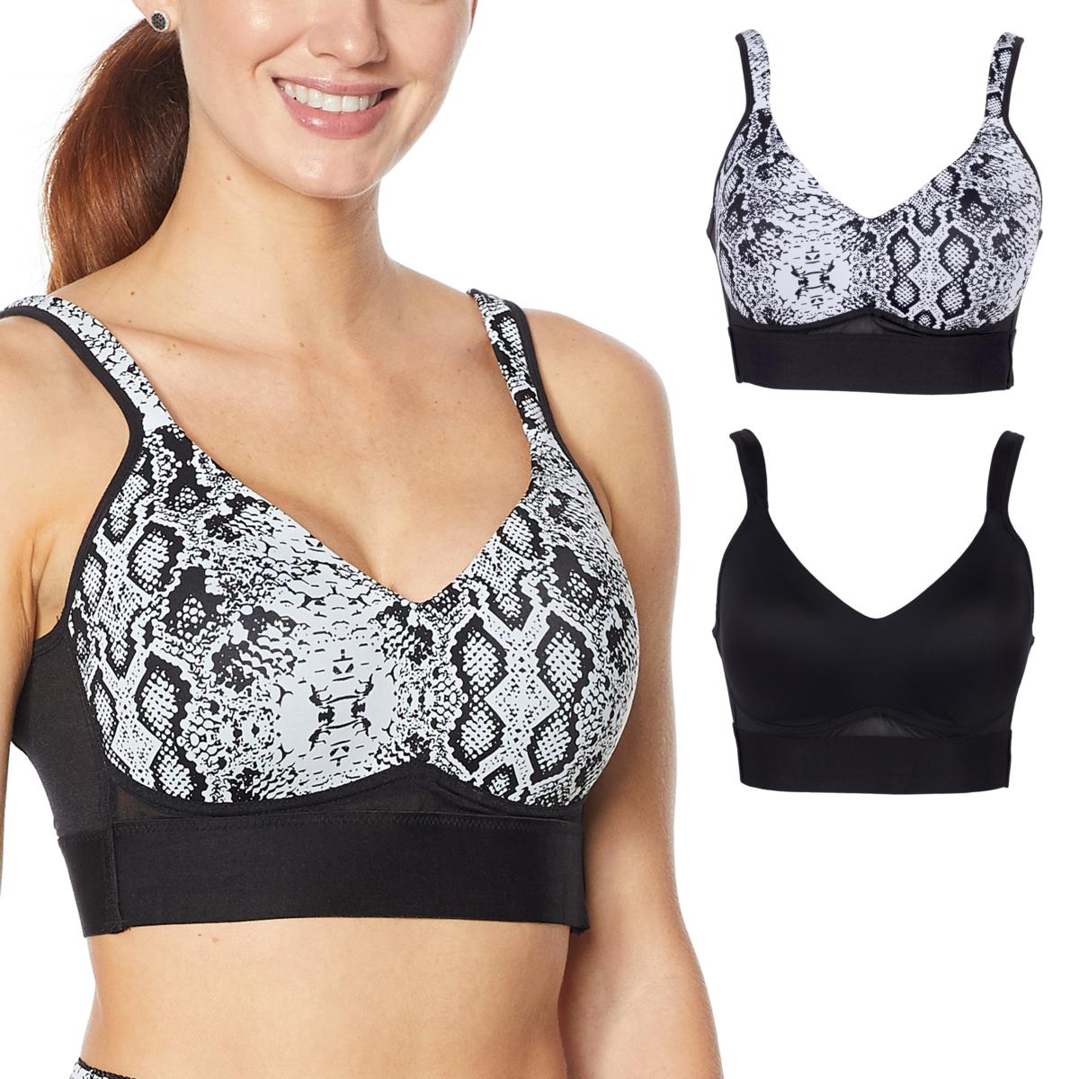 (HSN) Rhonda Shear 2pack Molded Cup Bra with Mesh Back Detail