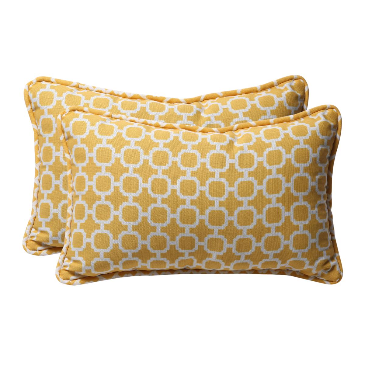 Pillow Perfect Set of 2 Outdoor Hockley Rectangular Throw Pillows