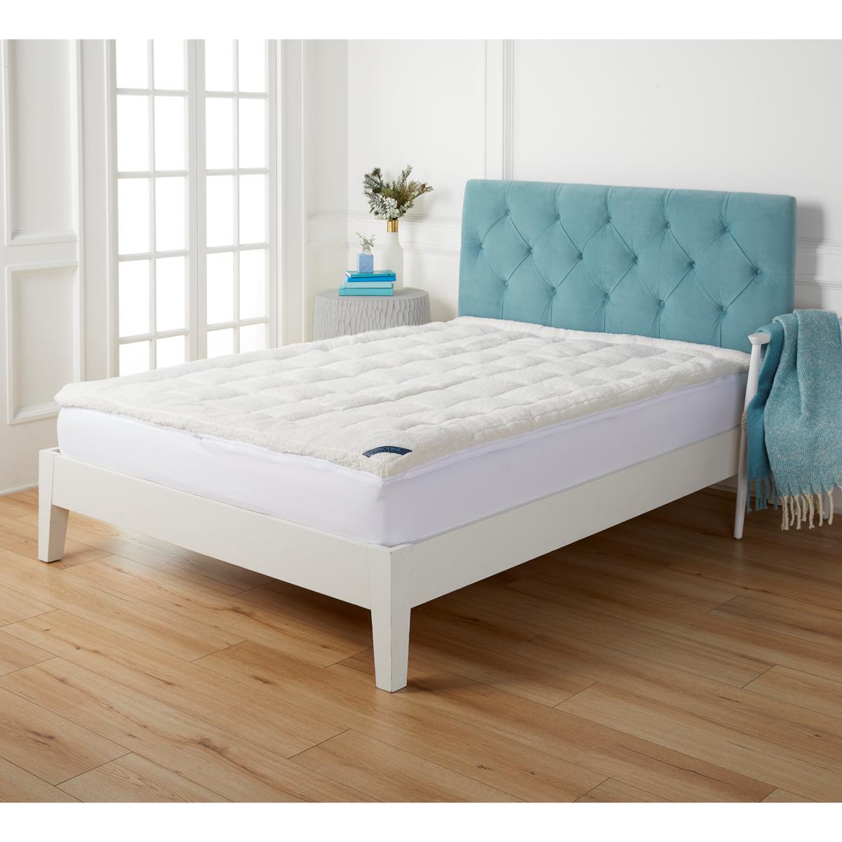 (HSN) Concierge Collection Reversible EZ Zip Mattress Topper with