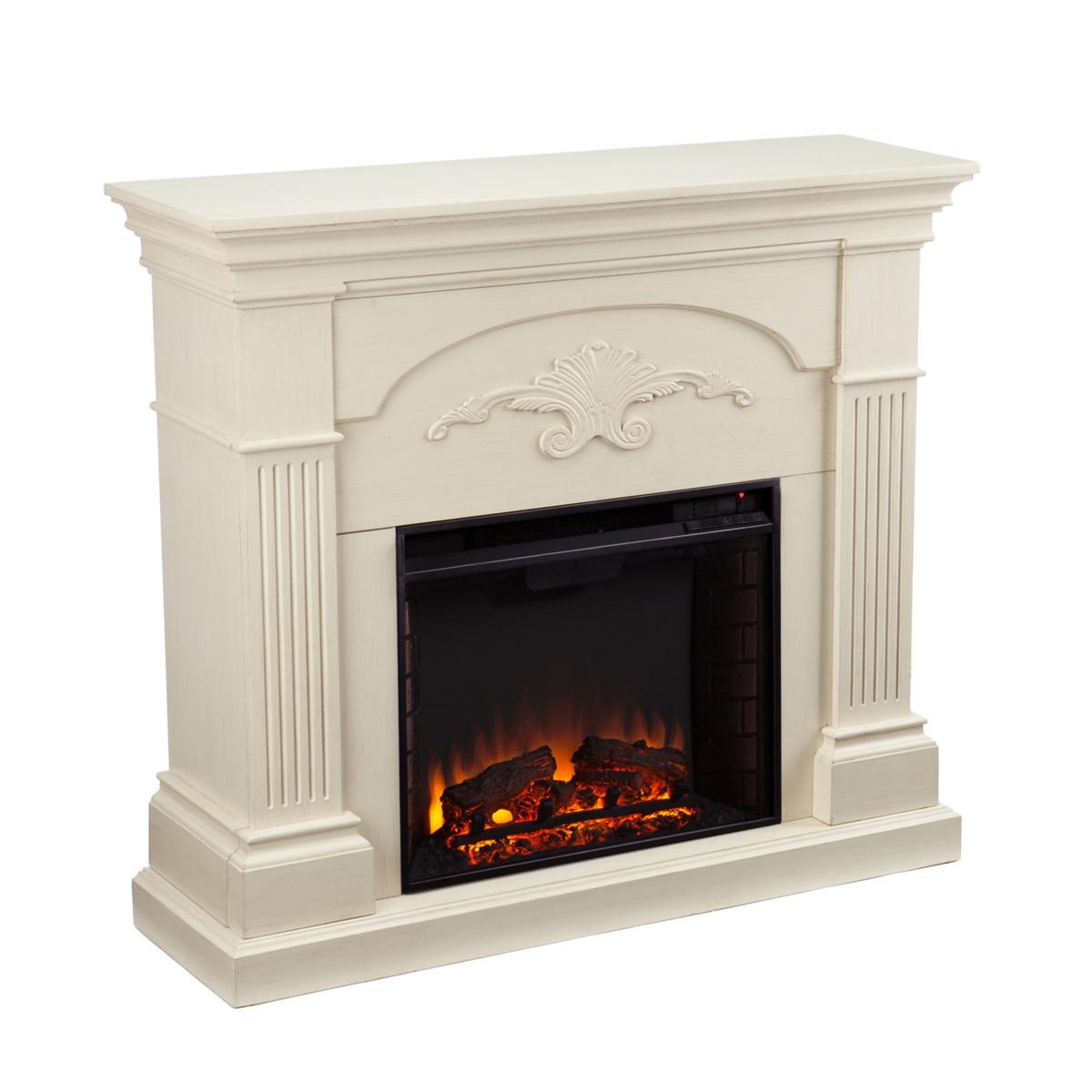 Ravenna Electric Fireplace Ivory 7630125 HSN