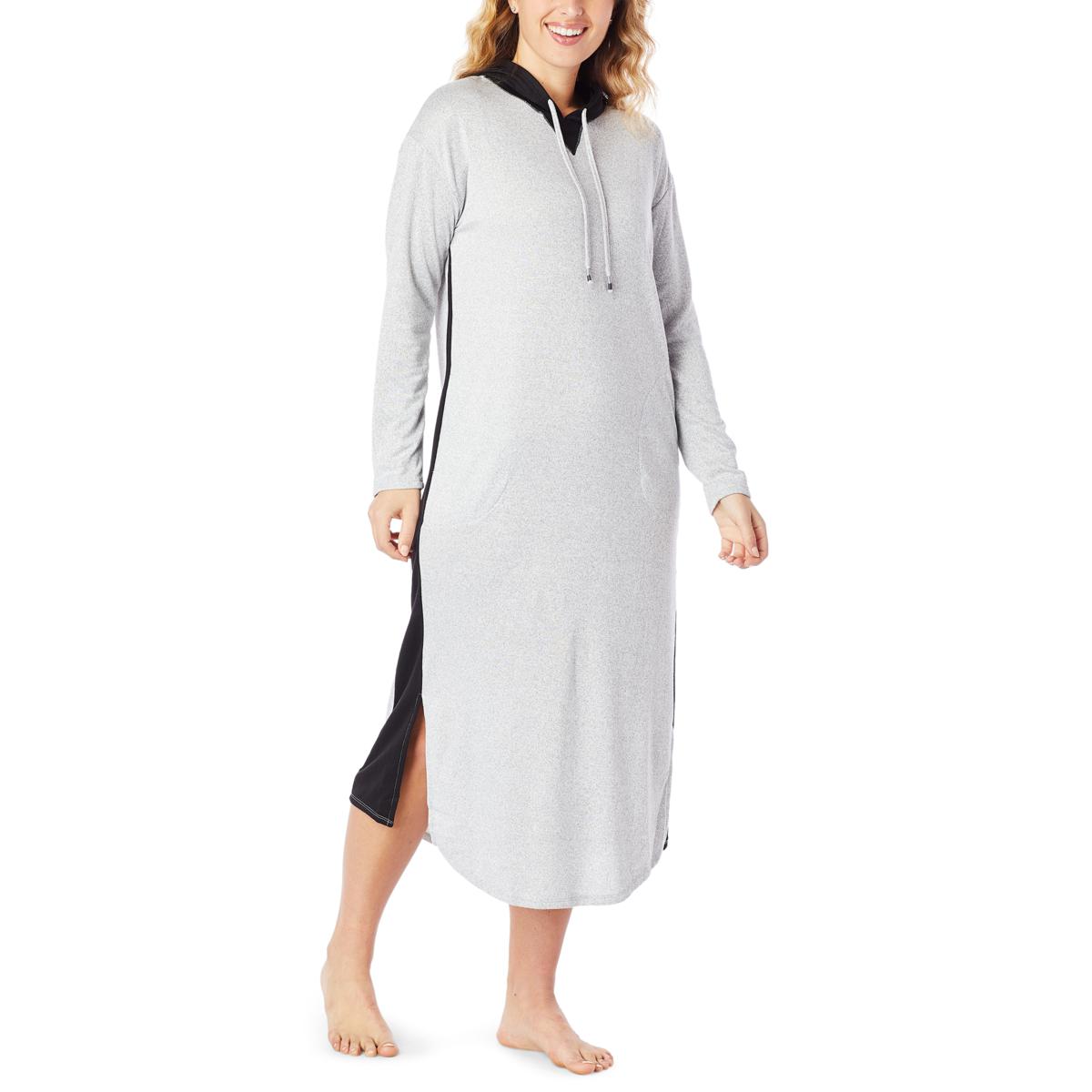 Comfort Code So Cozy Marled Knit Hooded Lounger 20087786 HSN