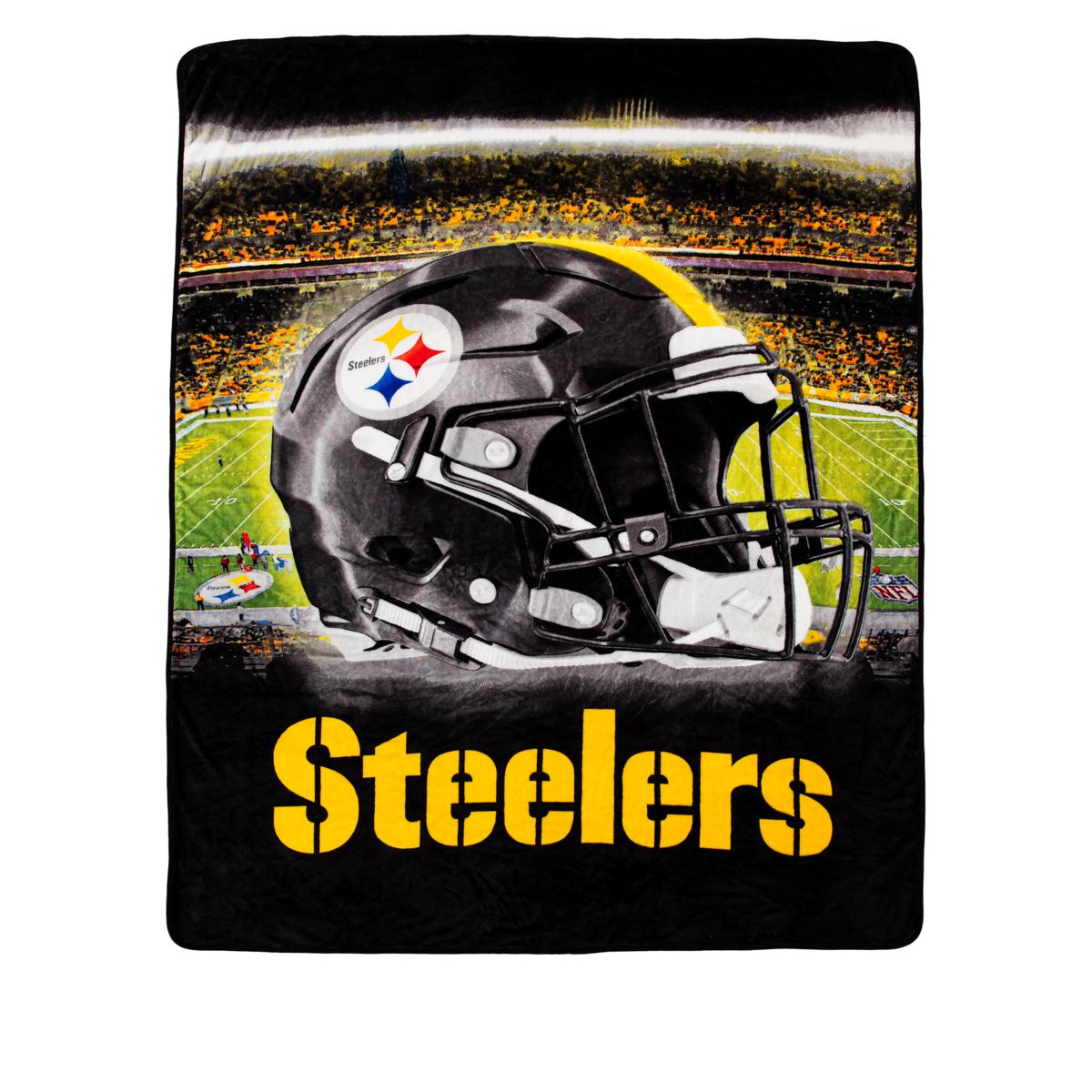 Officially Licensed NFL 66" x 90" Oversized Home Turf Throw Steelers