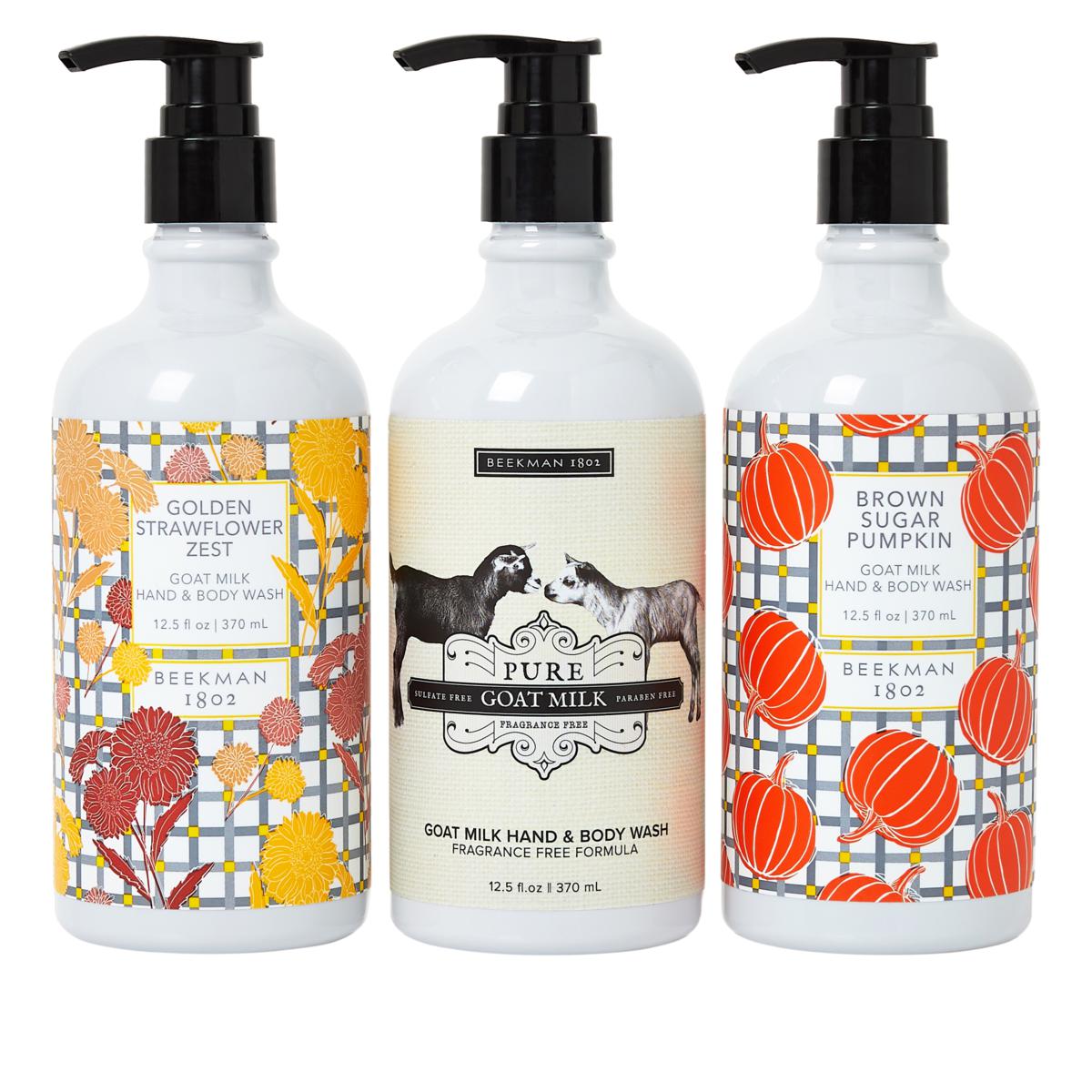 Beekman 1802 3piece Goat Milk Hand & Body Wash Set 20535344 HSN