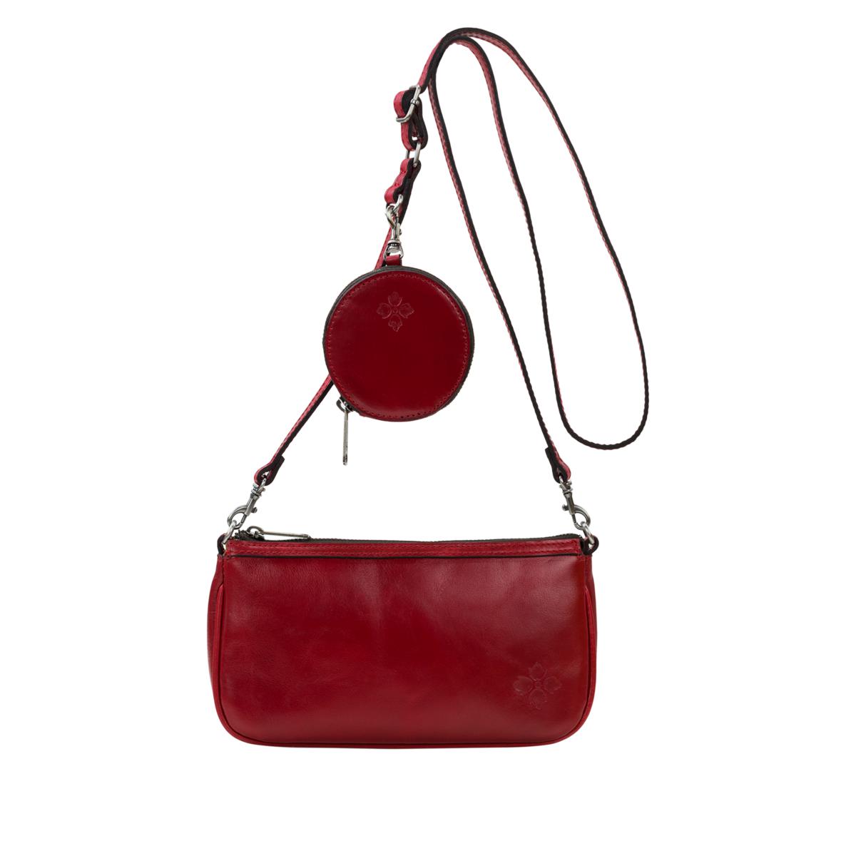 Patricia Nash Brielle Leather Crossbody Bag with Hangoff Pouch