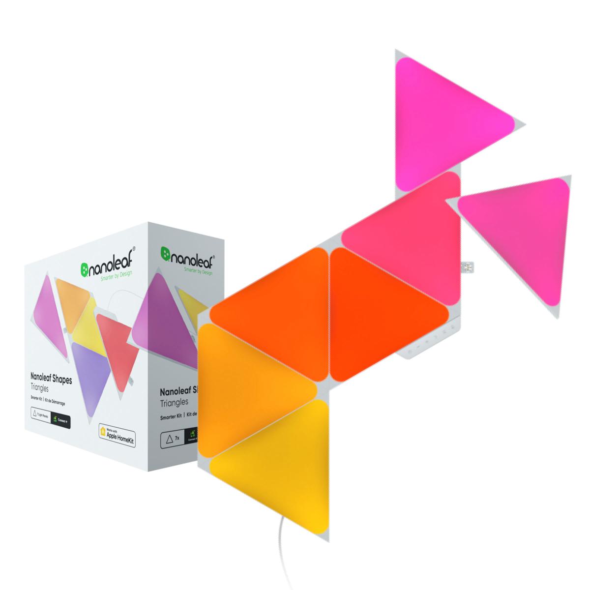 Nanoleaf Shapes Triangles 7pc Starter Kit LED Light Panels 20694718 HSN