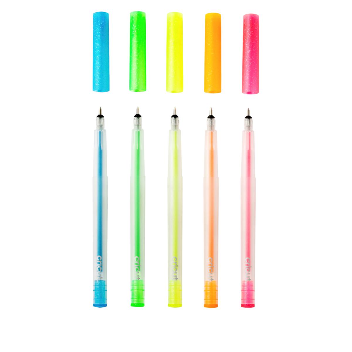 Cricut 5count Neon Glitter Gel Pens 20706677 HSN