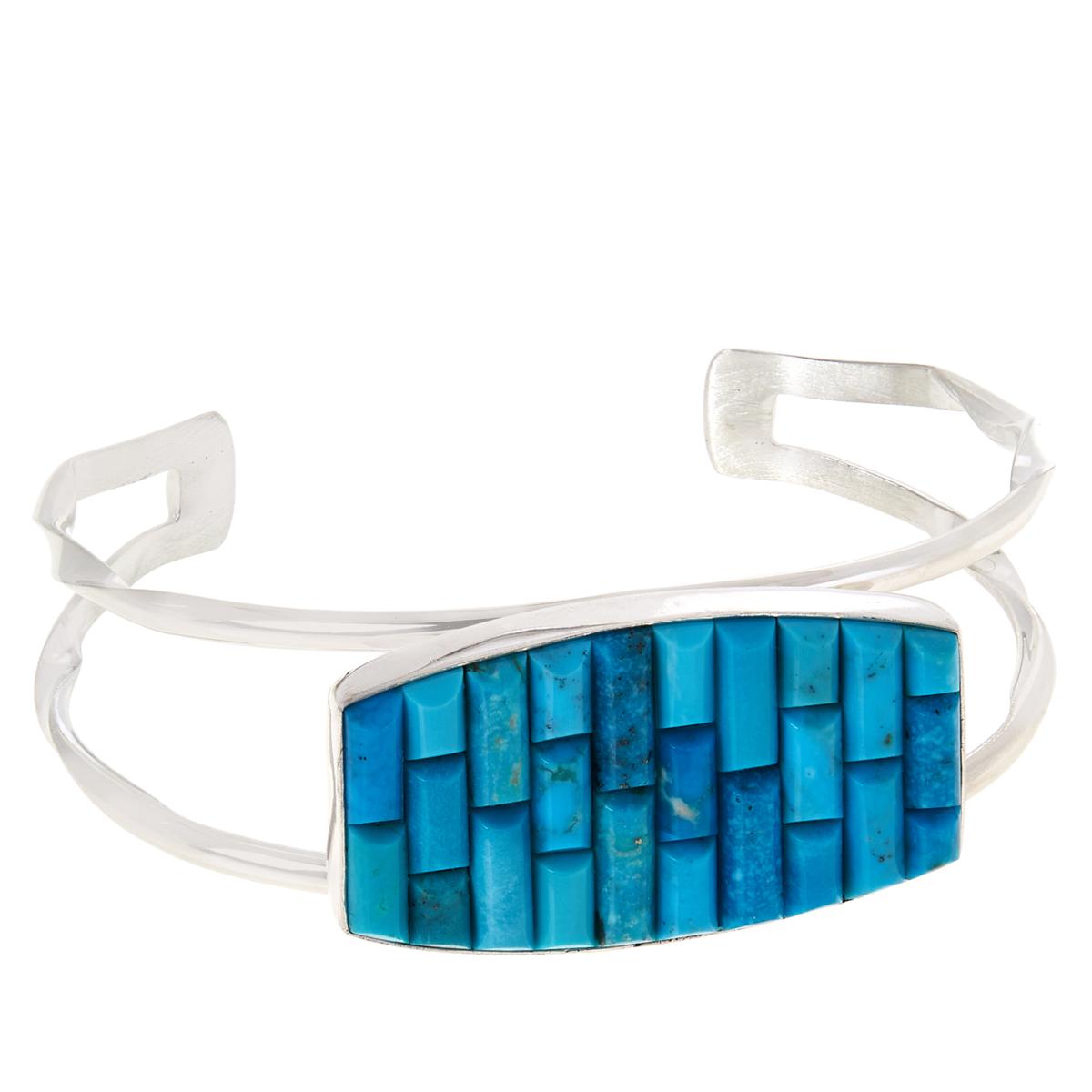 Jay King Sterling Silver Royal Blue Turquoise Inlay Cuff Bracelet | HSN