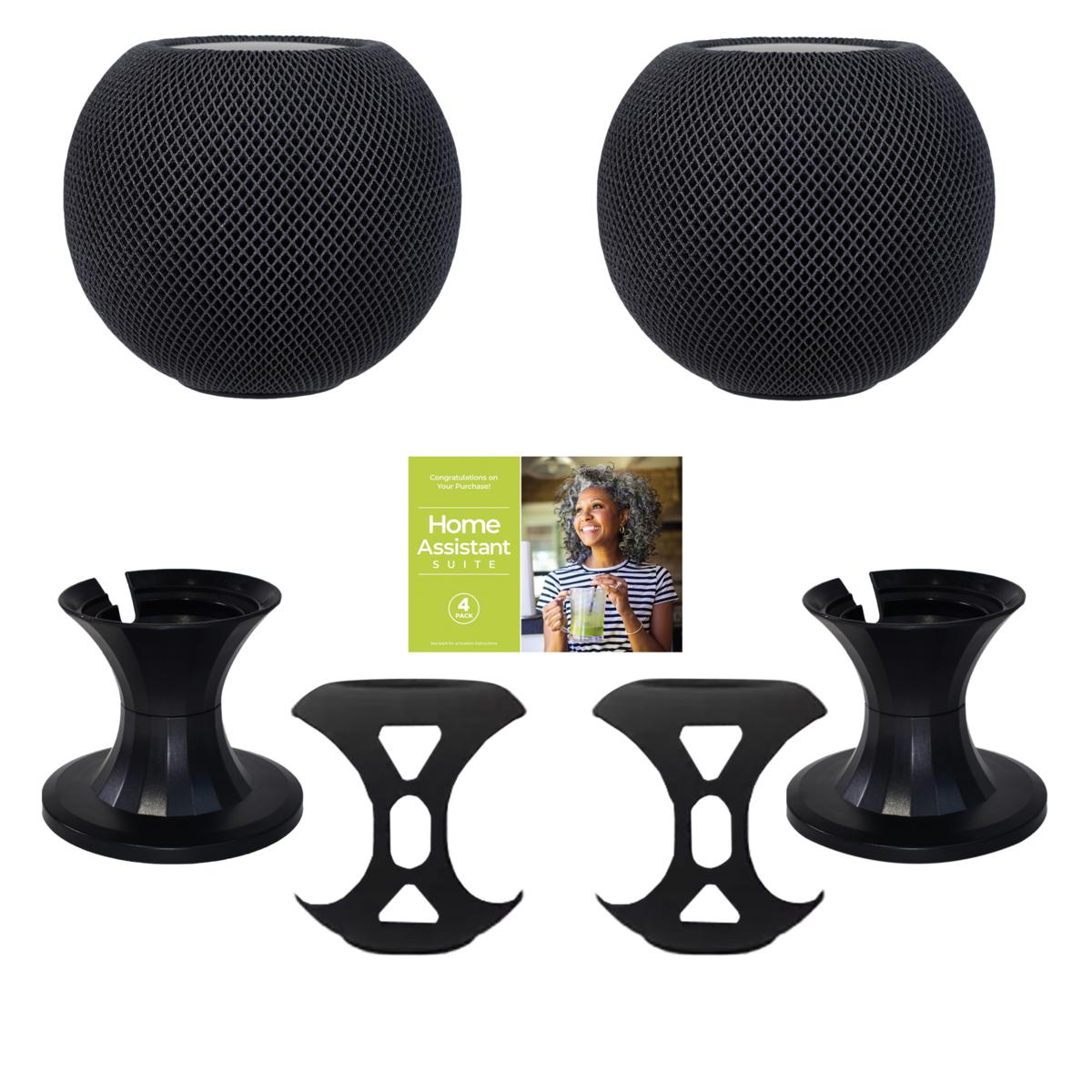 Apple HomePod Mini 2pack Bundle with Covers, Stands and Voucher