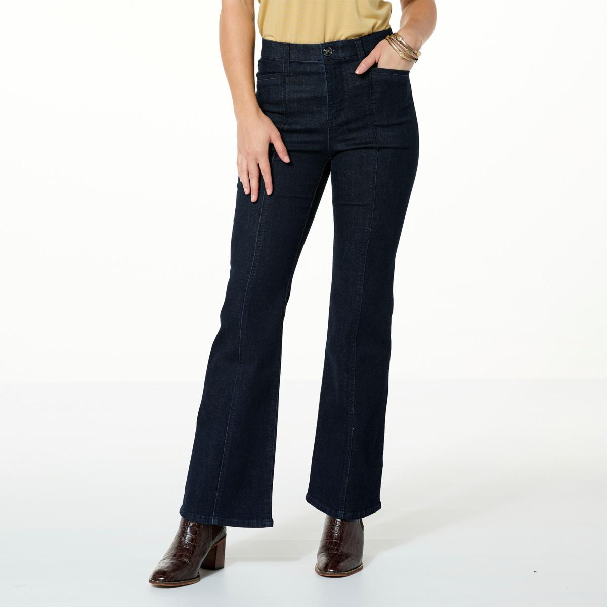 WynneDenim Performance Stretch Seamed Soft Flare Leg Jean - 20814945 | HSN