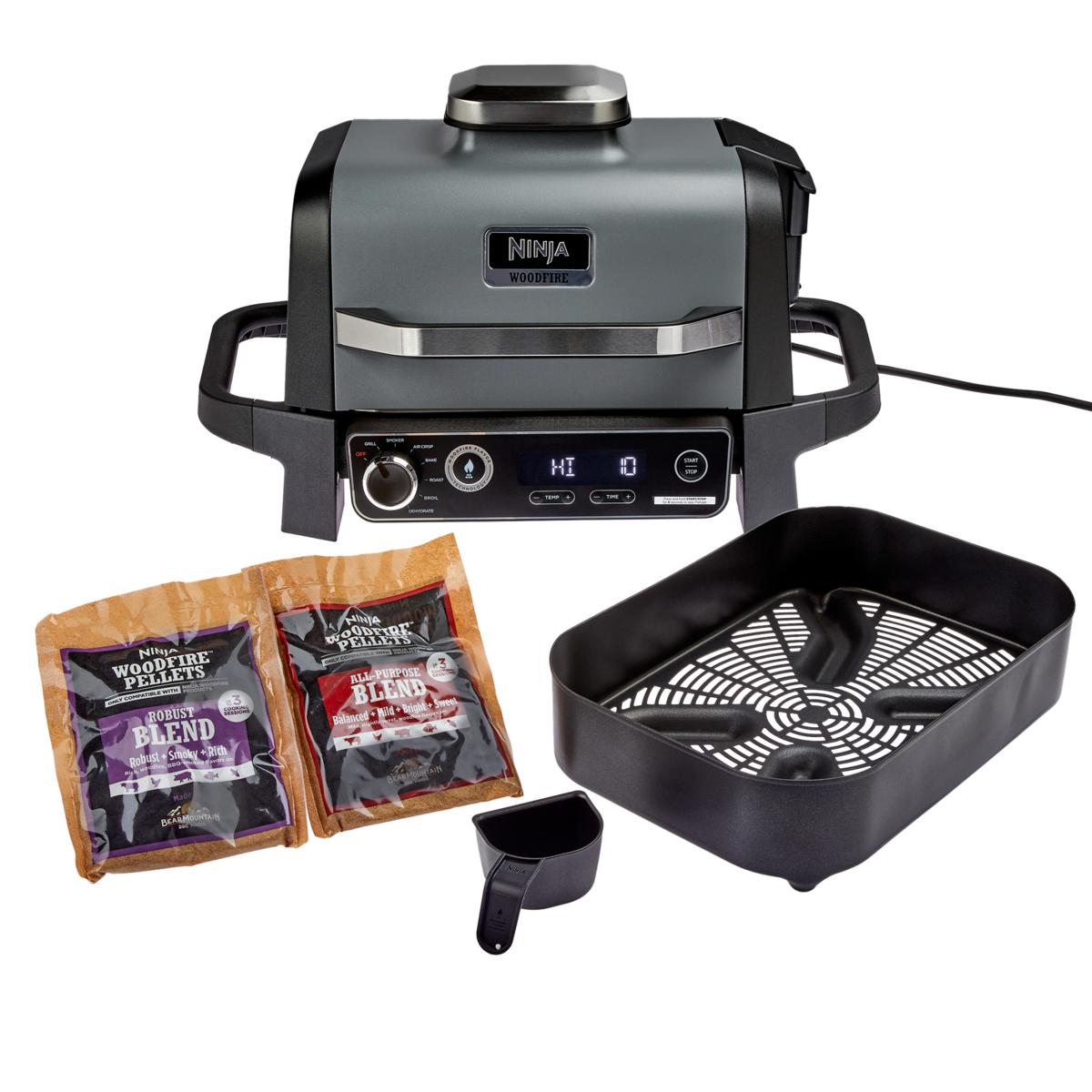 Ninja 7in1 Woodfire Electric Outdoor Grill, Smoker & Air Fryer