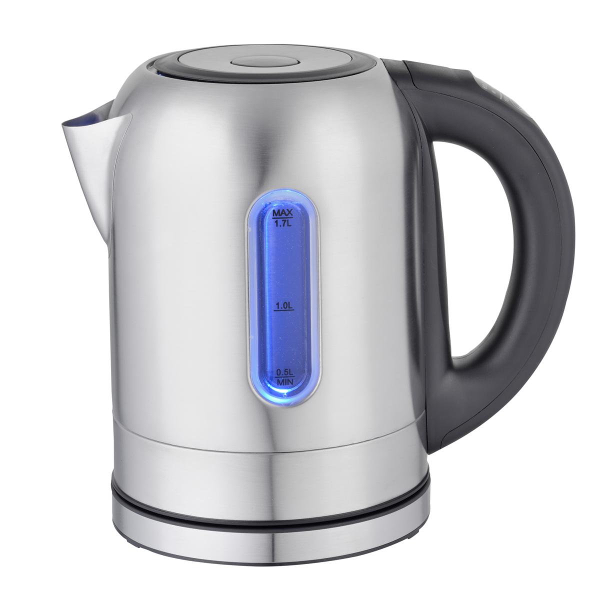MegaChef 1.7 Liter Stainless Steel Electric Tea Kettle With 5 Preset