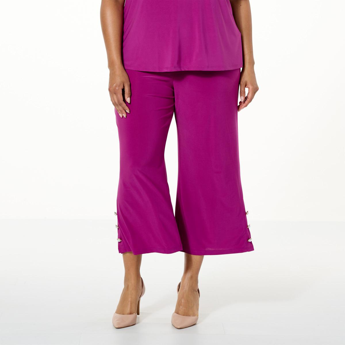 Curations X Debbie Denmon Pull-On Knit Crop Flare Pant - 20887266 | HSN