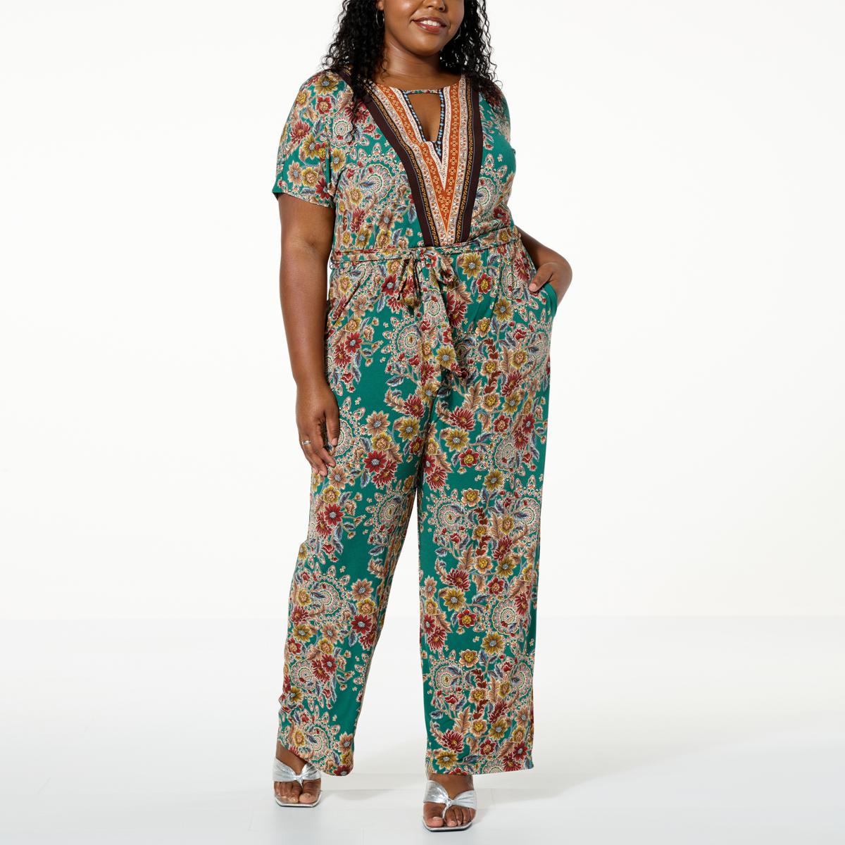Curations x Nicole Hickl Printed Jumpsuit with Side Pockets 20887315