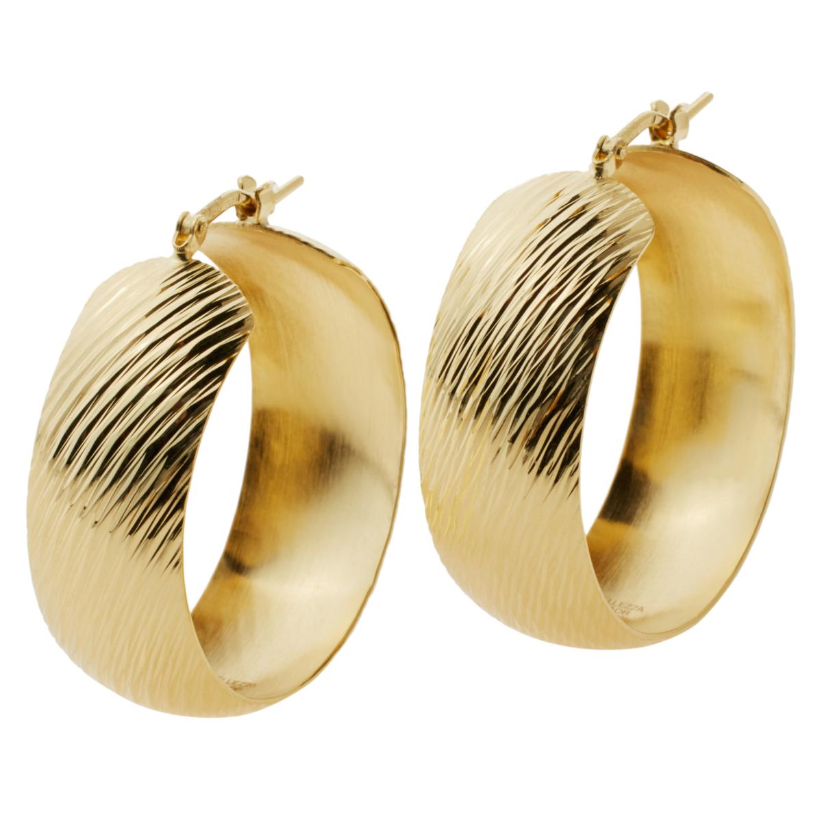 Bellezza Bronze 11/4" Hoop Earrings 20912537 HSN
