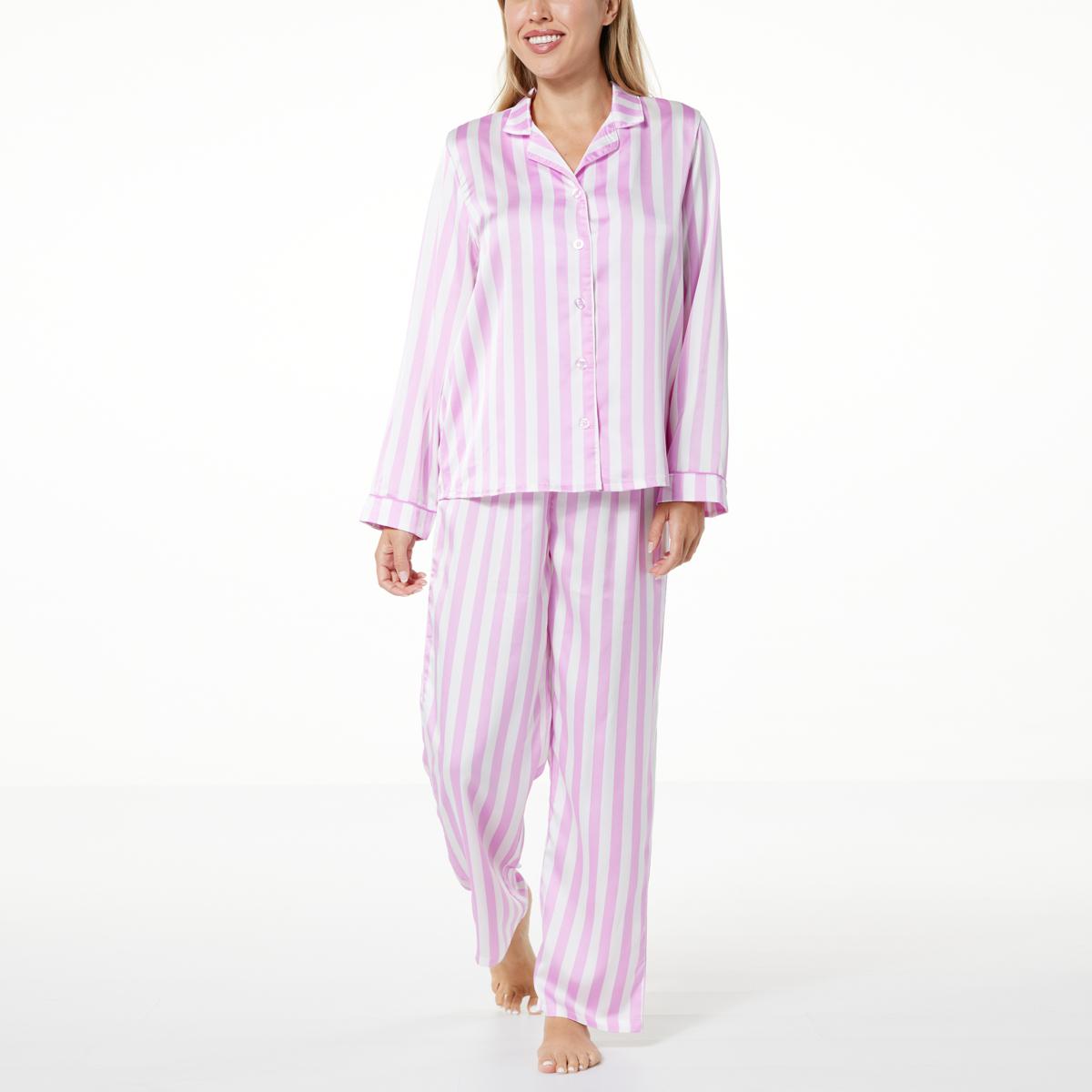 Jaclyn Smith 2-piece Satin Top and Pant Sleep Set - 21047157 | HSN