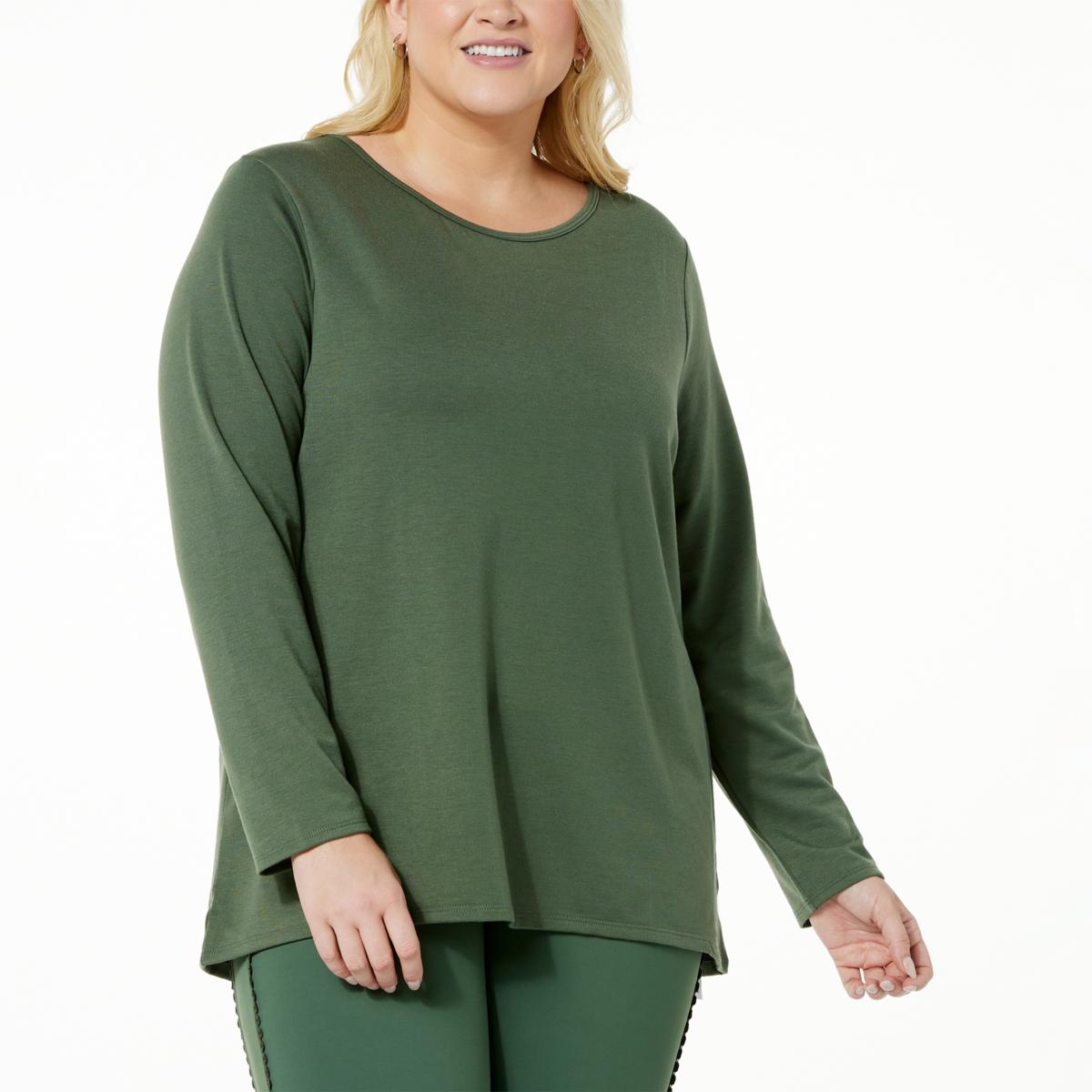 Lacey Chabert French Terry Long-Sleeve Lace Trim Top - 21069703 | HSN