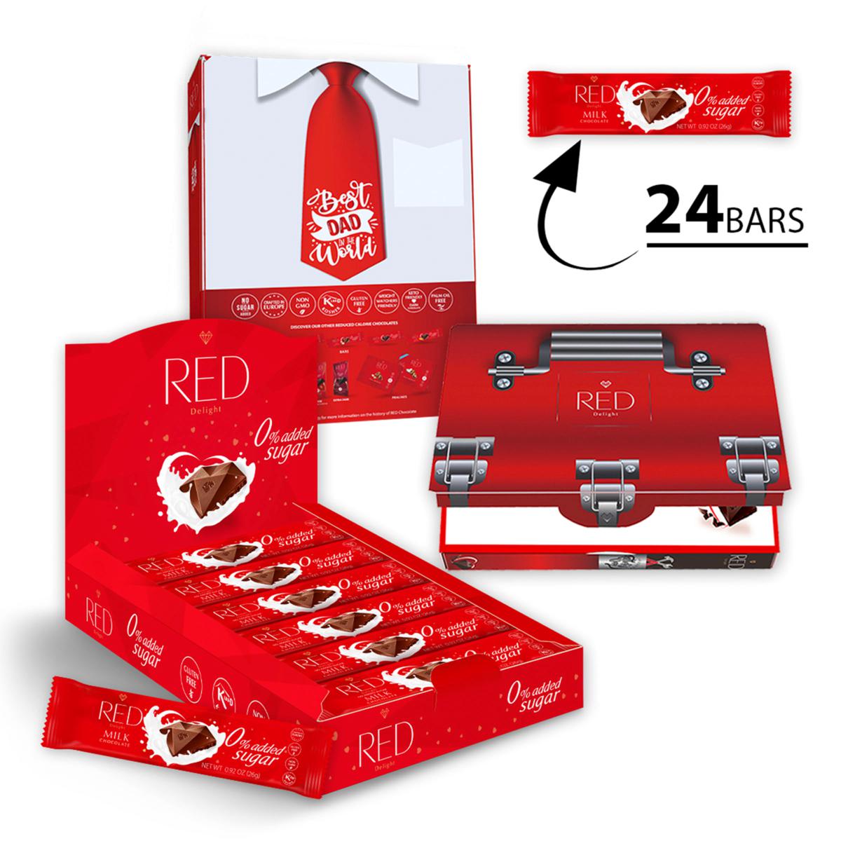 RED 24count Grab & Go Milk Chocolate Bars 21200168 HSN