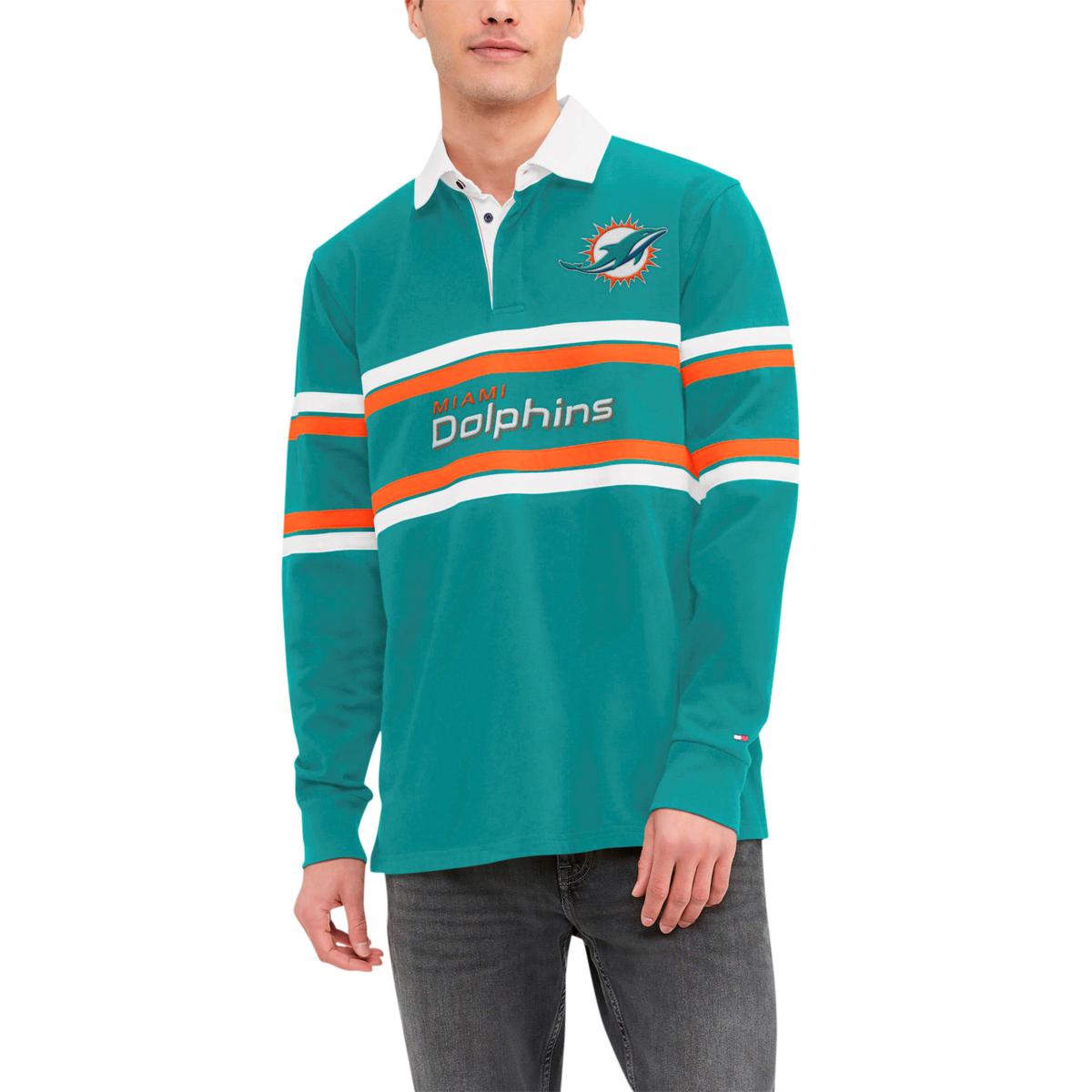 Officially Licensed NFL Cory Varsity Rugby Shirt by Tommy Hilfiger Dolphins 21617059 HSN
