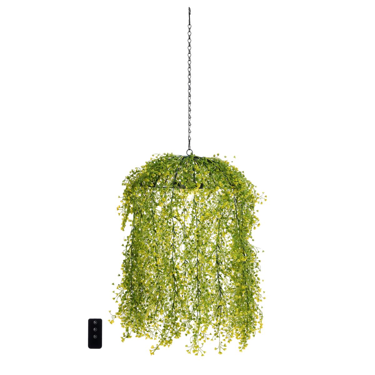 Improvements 20" LED Faux Plant Chandelier with Remote 21618918 HSN