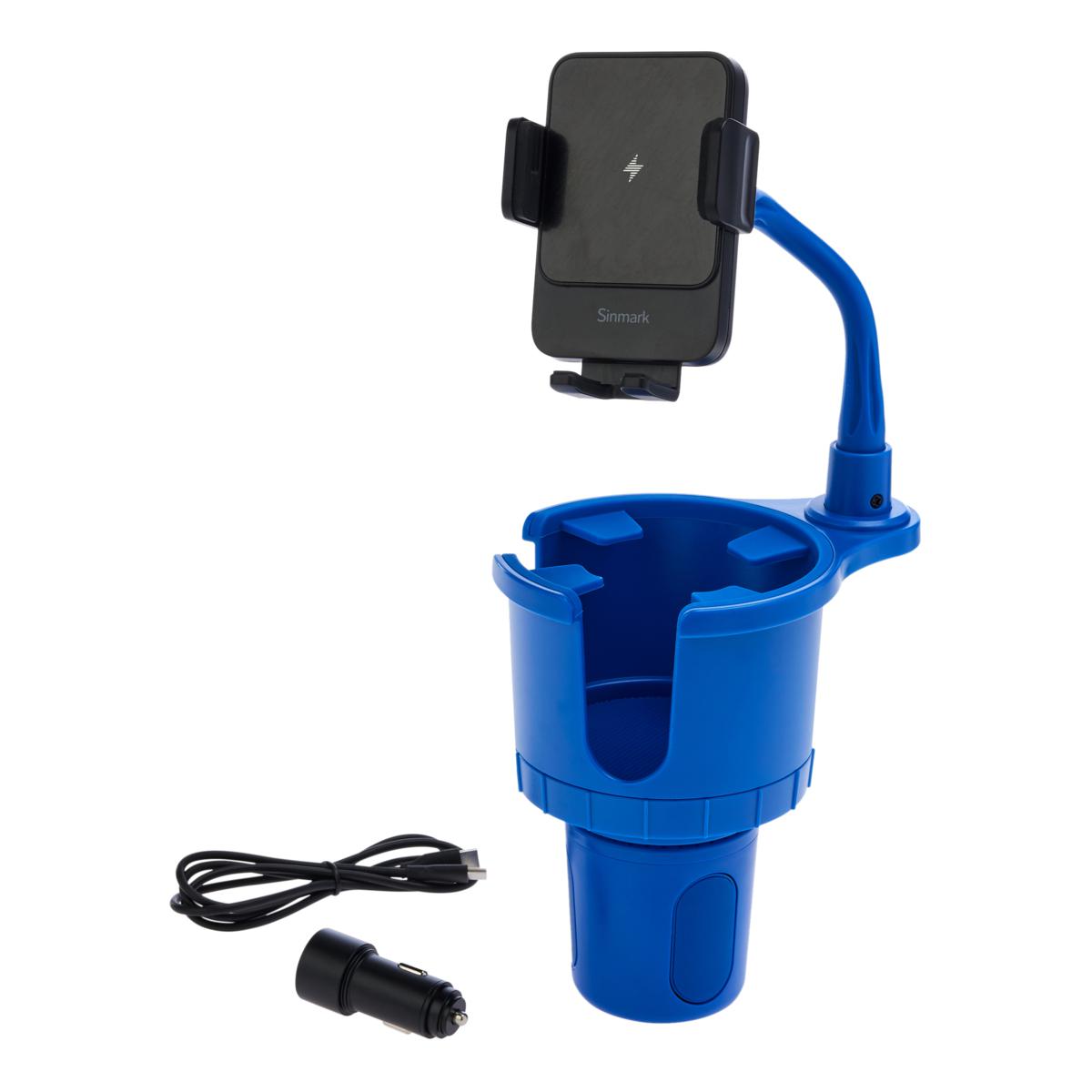 Sinmark Travel Wireless Charger & Cup Holder with USB Port & Cable