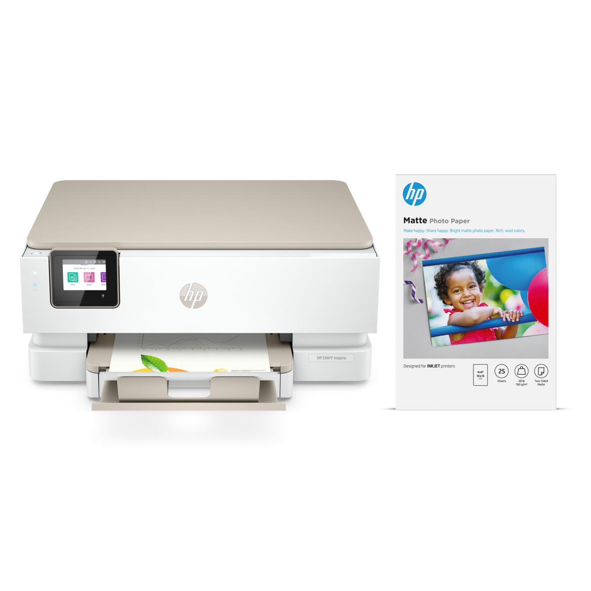 HP Envy Inspire AllInOne Printer with Ink and Photo Paper 22107761