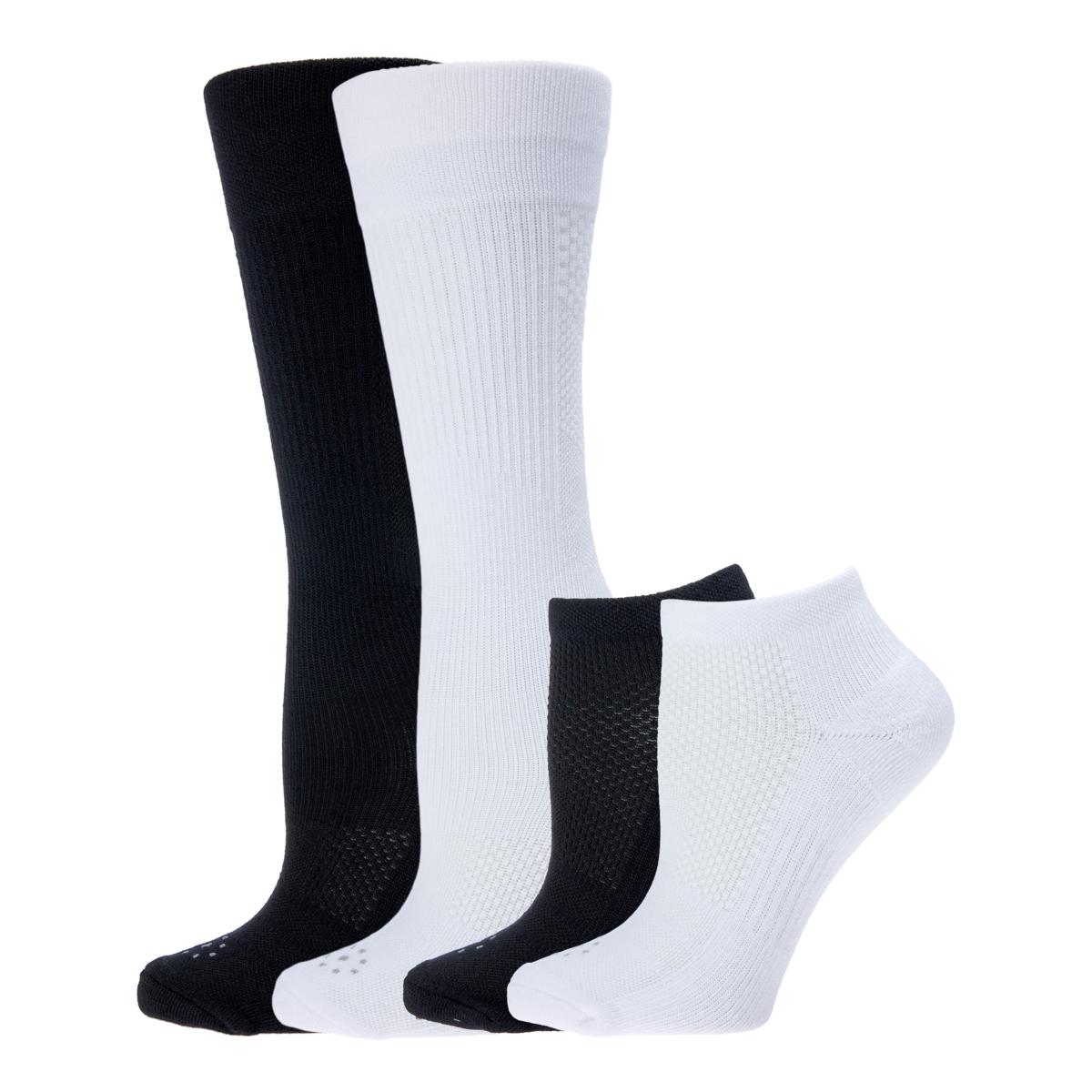 Copper Life 4Pair Unisex Mixed Ankle & OTC Compression Socks