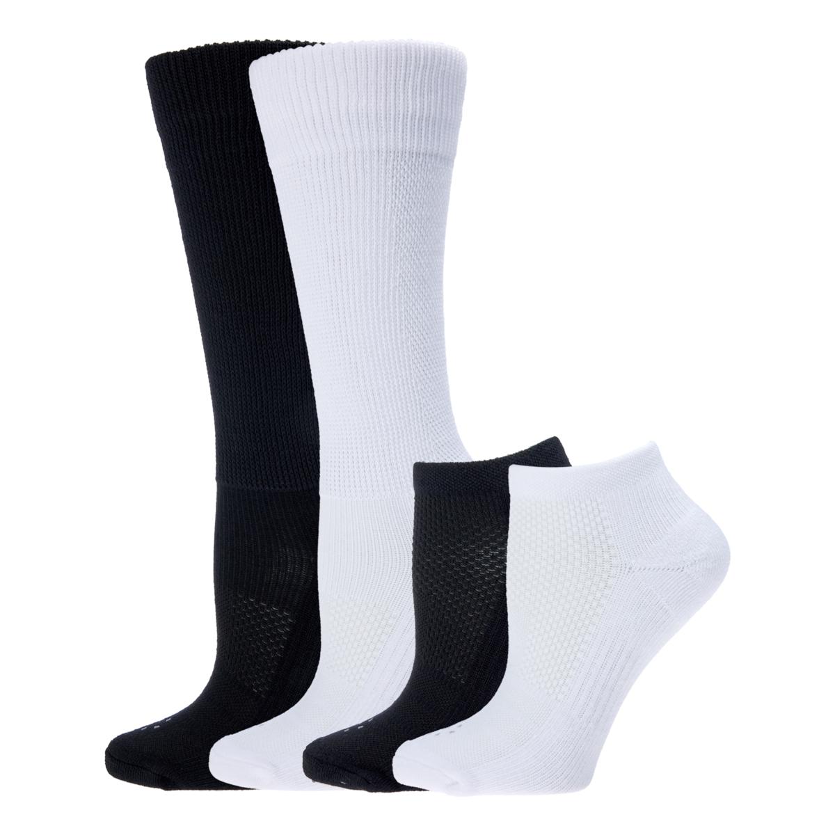 Copper Life 4-Pair Unisex Mixed Ankle & Wide OTC Compression Socks ...