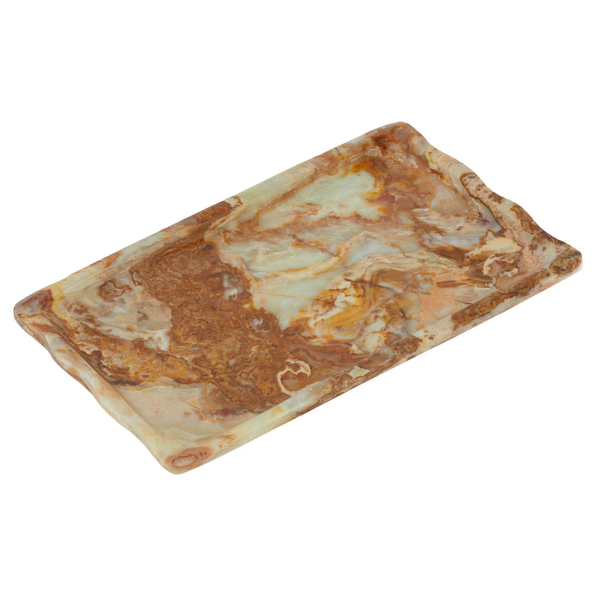KALIFANO 7" x 4" Handcrafted Green Onyx Tray 22261176 HSN