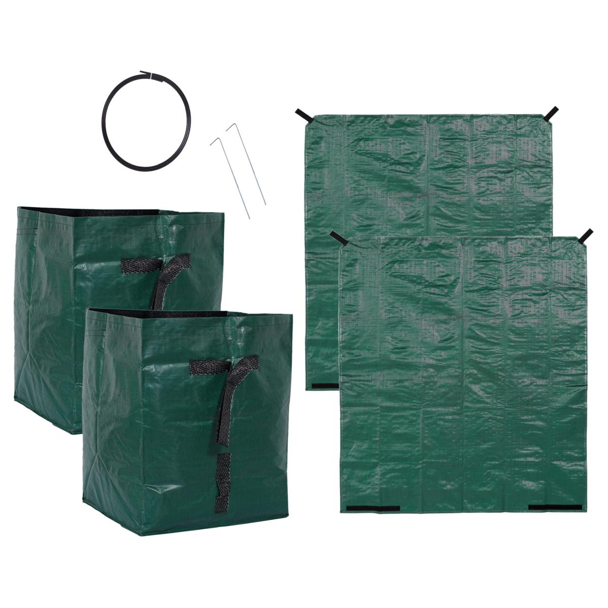 6 Pcs Pumpkin Lawn Leaf Bags - 2 Pcs 48"x36" Smiley Bags And 4 Pcs 30"x24" Trash Bags For Halloween Outdoor, Party Favors, Yard Lawn Garden Decorations