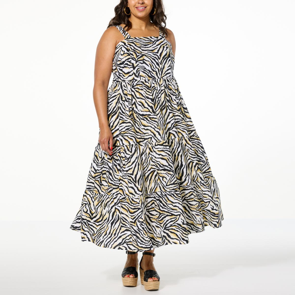 Antthony Printed Challis Tiered Maxi Tank Dress - 22935753 | HSN