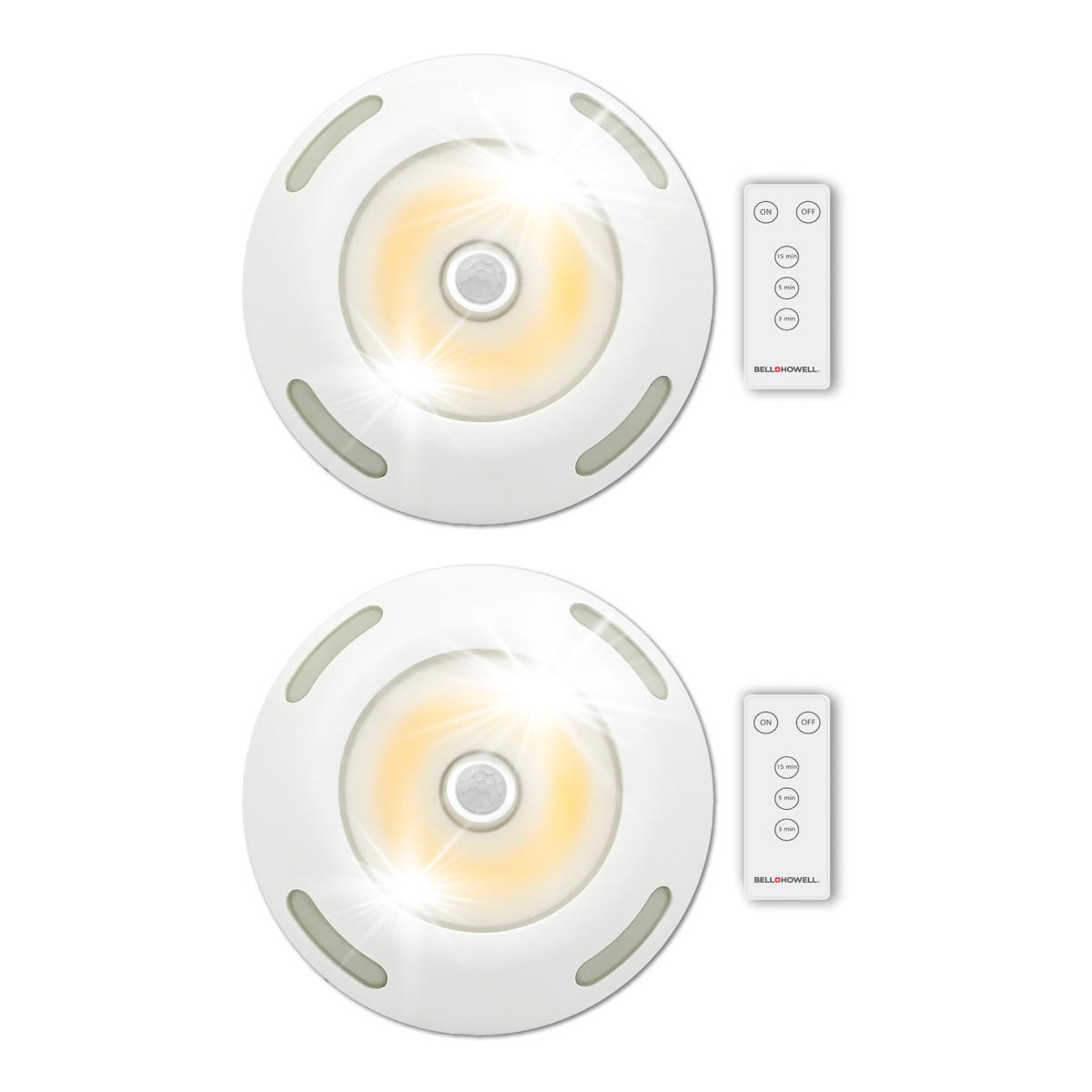 Bell+Howell Wireless Ceiling MotionSensor Light 2pack 23251131 HSN