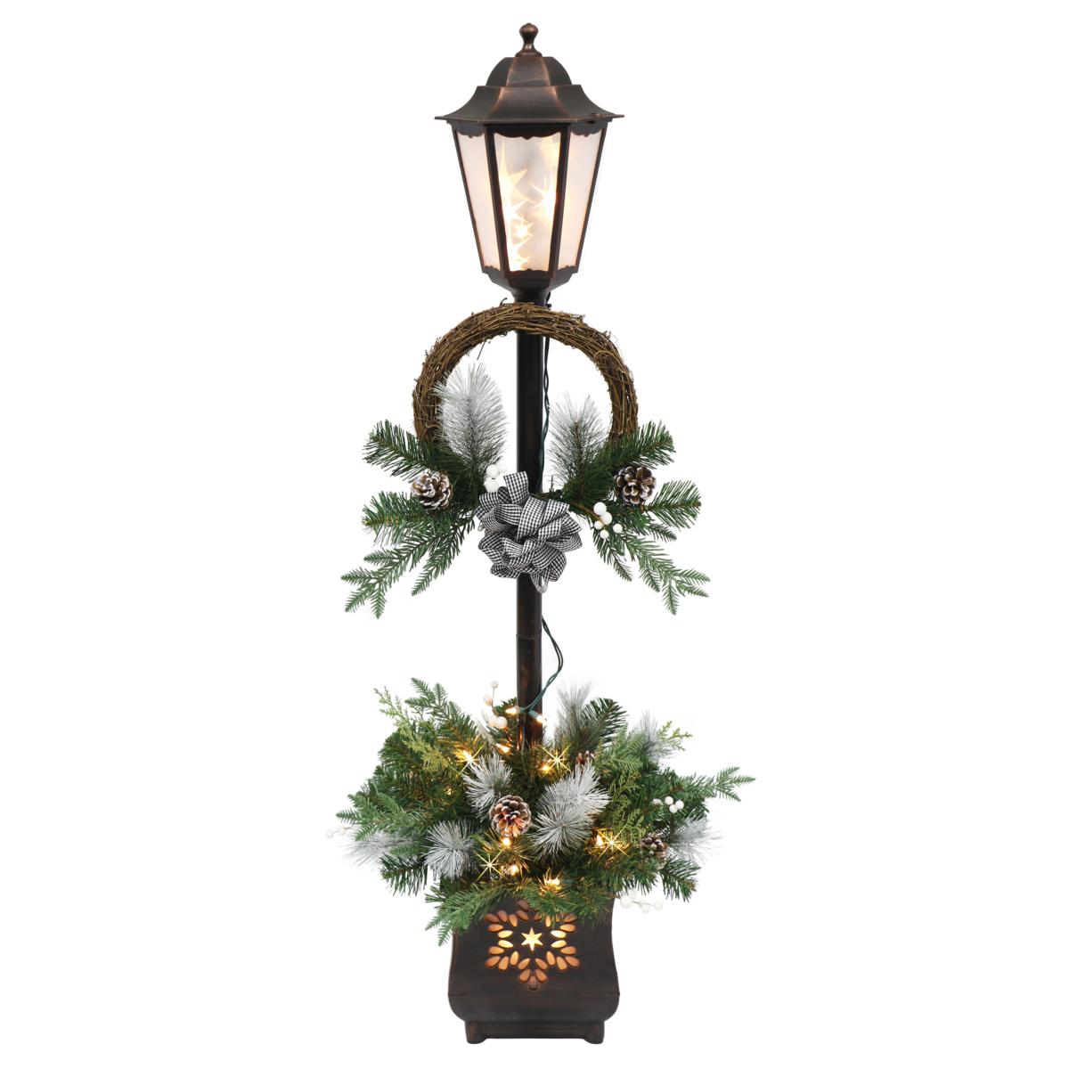4' Christmas Lamp Post with 35 Multi Lights 8877277 HSN