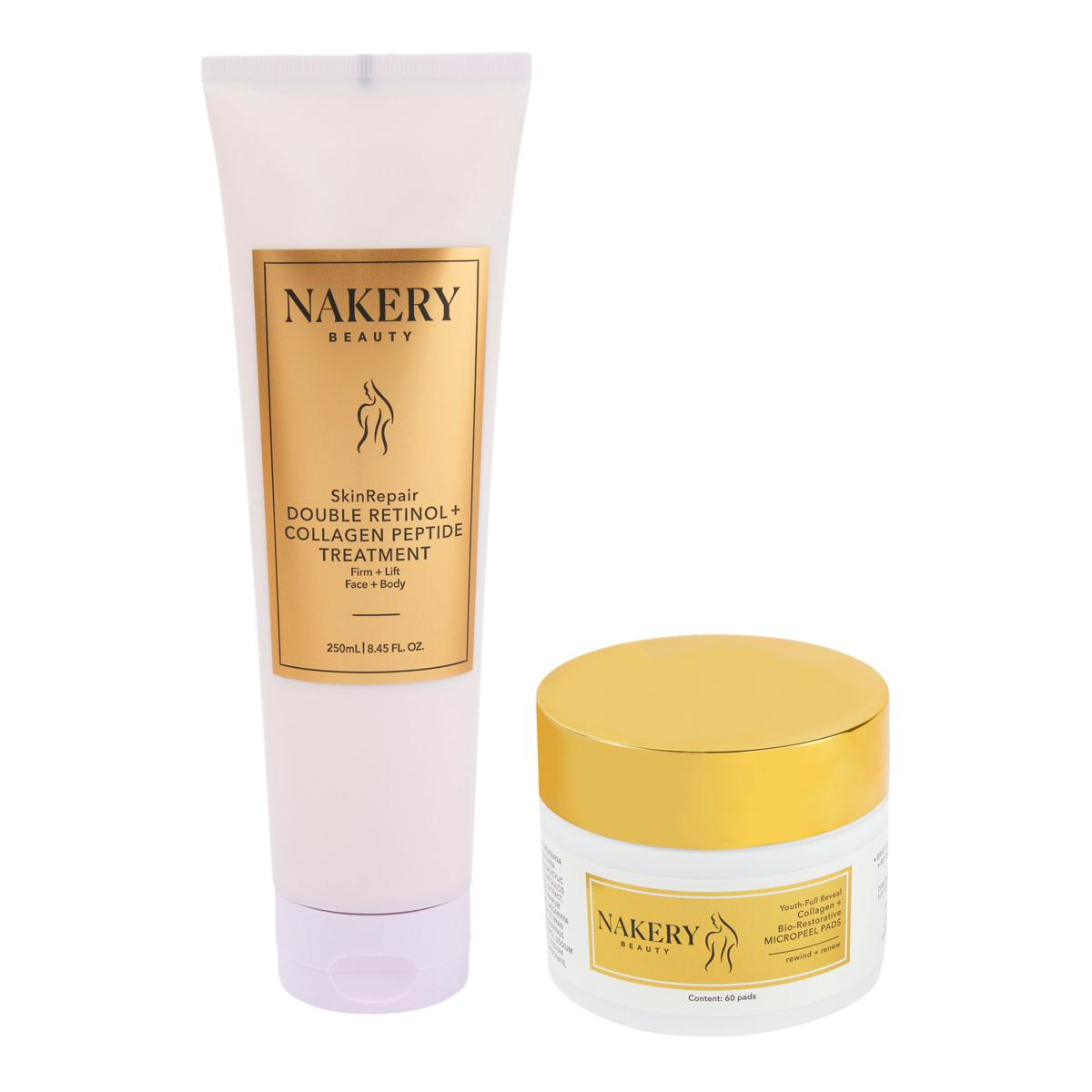 Nakery Beauty 2-pack Powerboost Peptide Collagen Serum-in-Cream AS | HSN - Foto 5