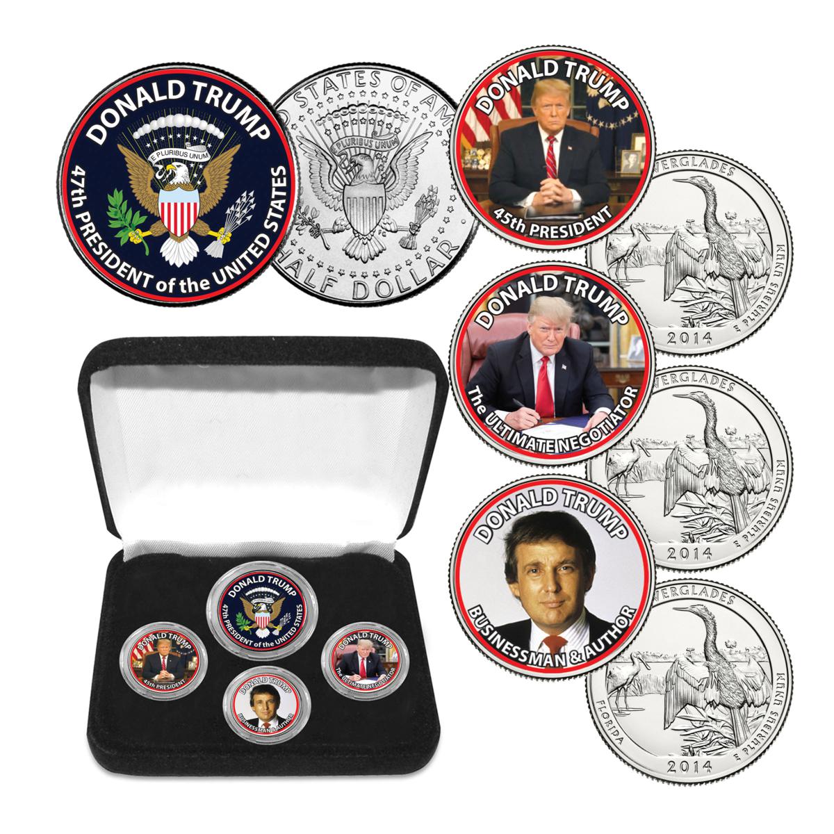 Donald Trump 47th President Colorized 4-Coin Collection - 23506479 | HSN