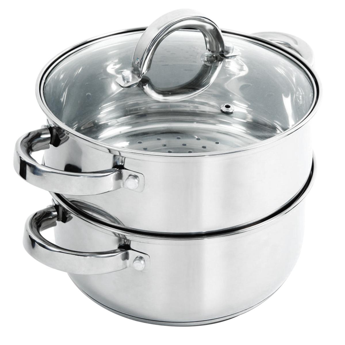 Hali Steamer Set W/Lid 3 Qt Casserole W/Lid &amp; Steamer Insert Mirror
