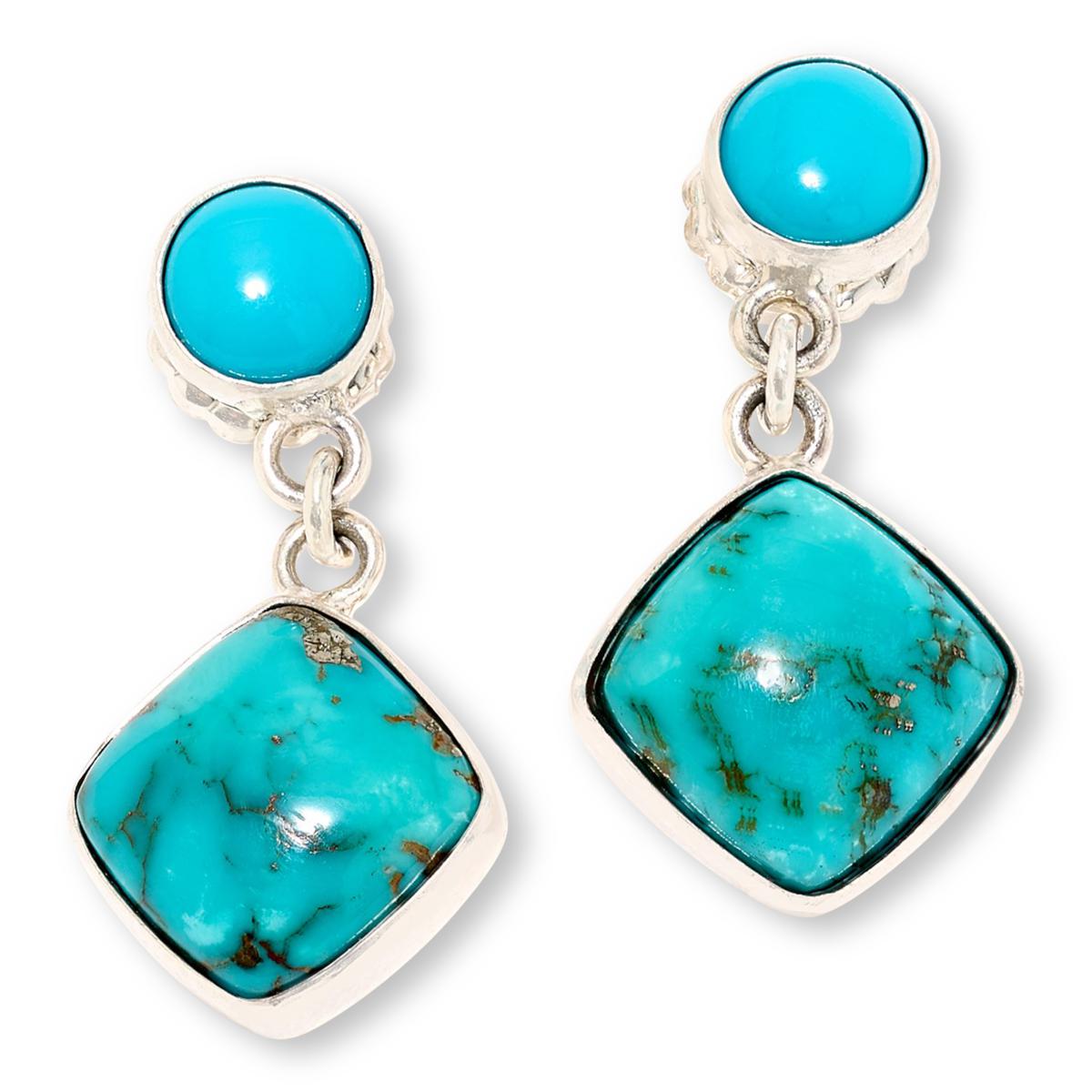 Jay King Sterling Silver Kingman Turquoise Drop Earrings | HSN