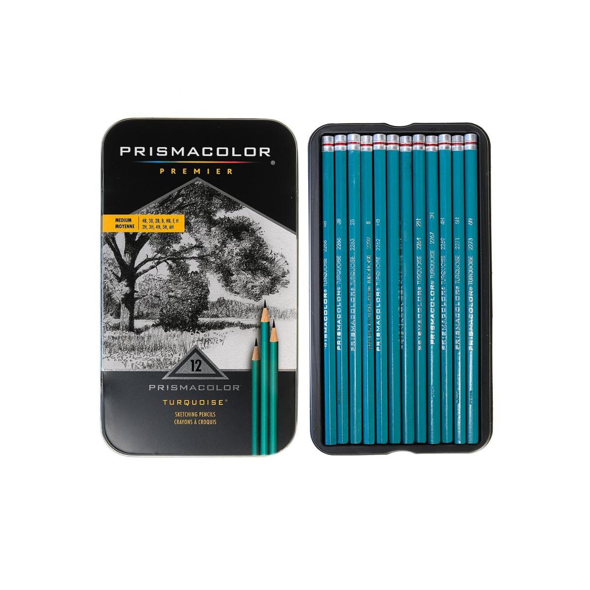 Prismacolor Turquoise Pencil Medium Sketch Set of 12 - 9587519 | HSN