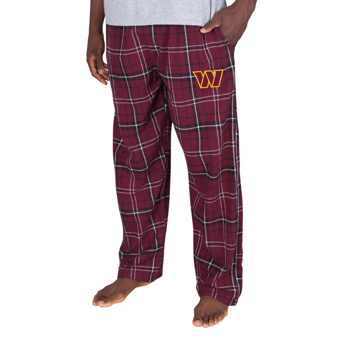 Officially Licensed Men's Plaid Flannel Pant Concept SportsWashington