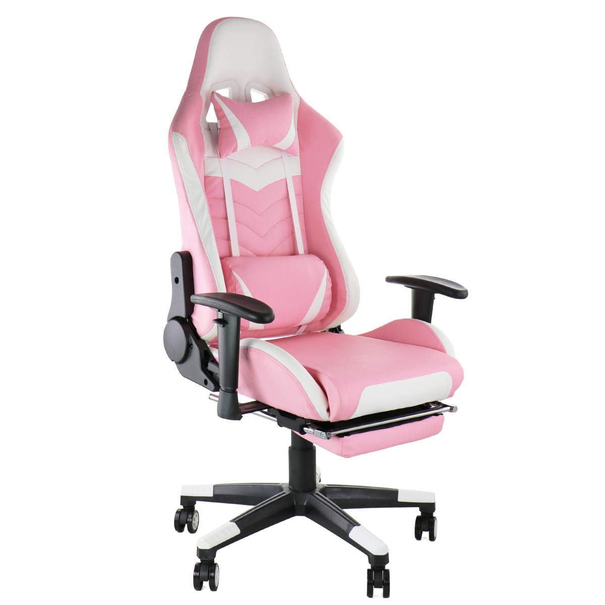 GameFitz Gaming Chair (Pink & White) 9948242 HSN