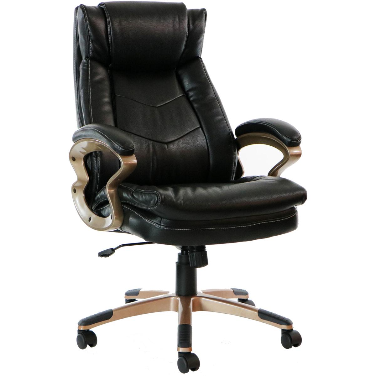 Hanover Atlas Executive Office Chair with FauxLeather Seat (Black
