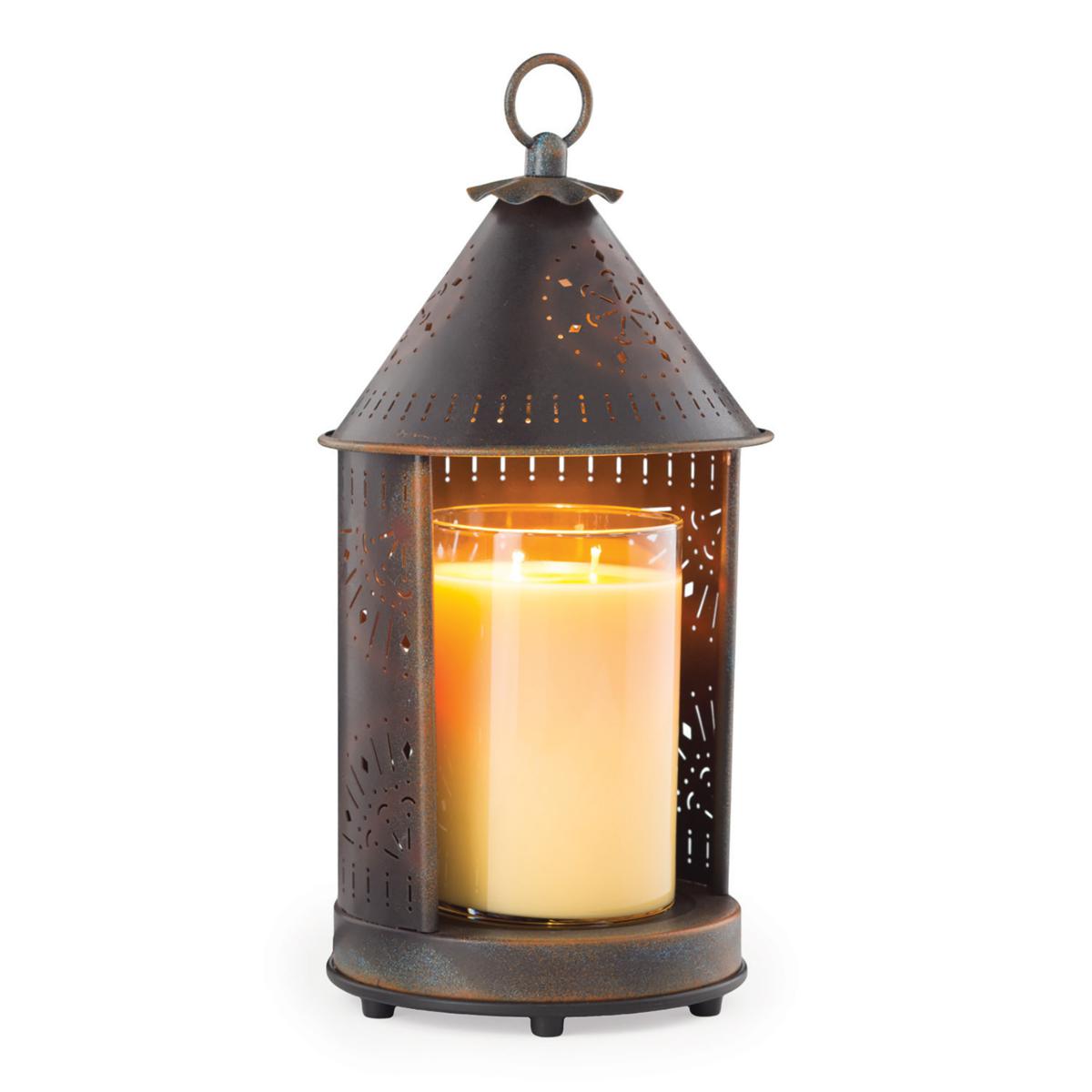 Candle Warmers Sunshine Tin Punched Candle Warmer Lantern 9953495 HSN