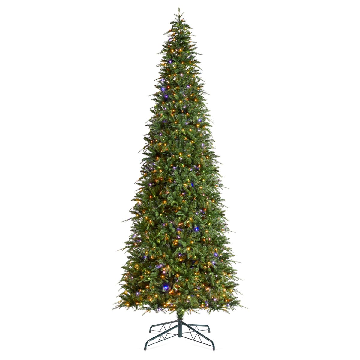 11ft Pre-Lit Green Slim Fir Christmas Tree with Remote