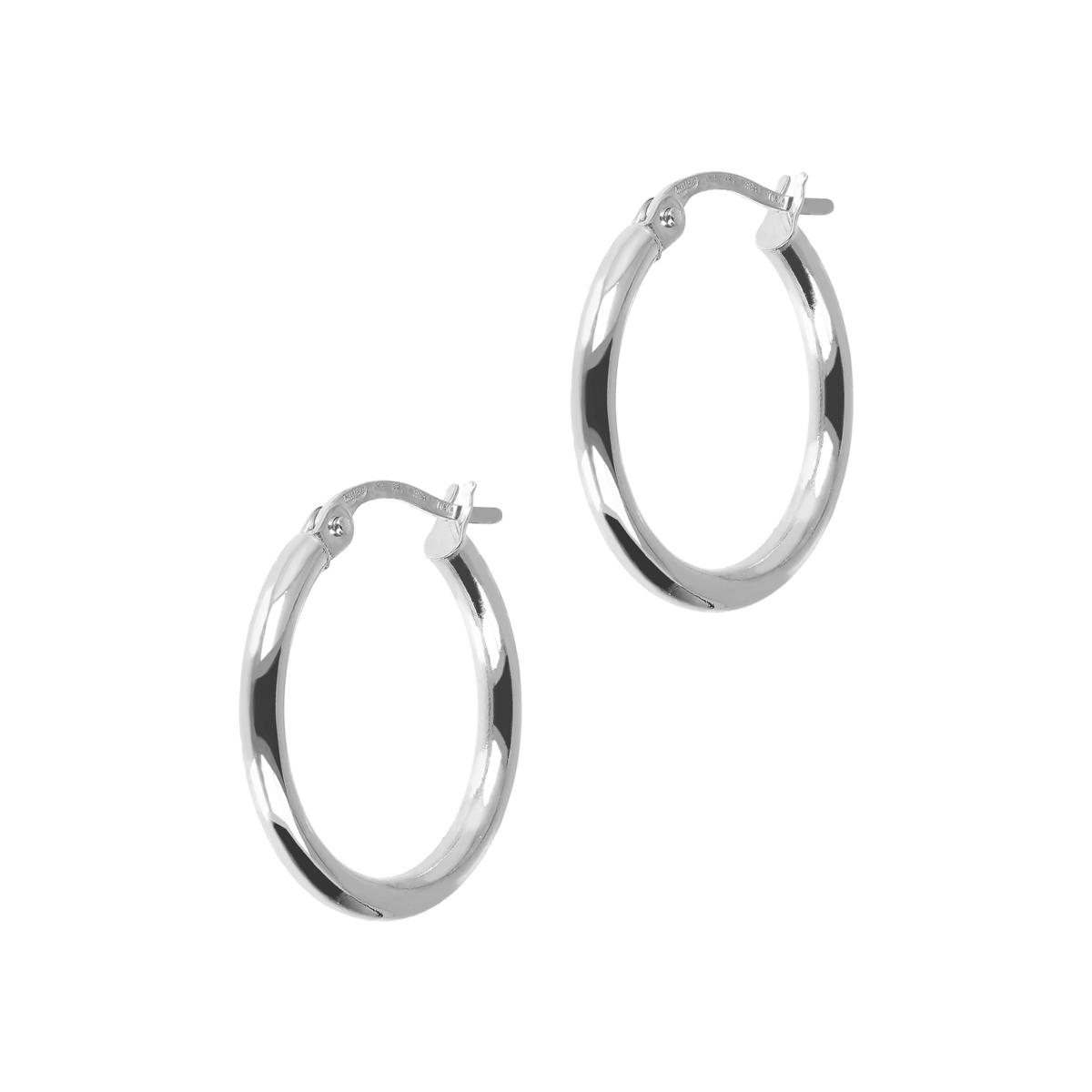 NEW VERY SMALL GREEK KEY ROUND HOOP EARRINGS GOLD STAINLESS STEEL