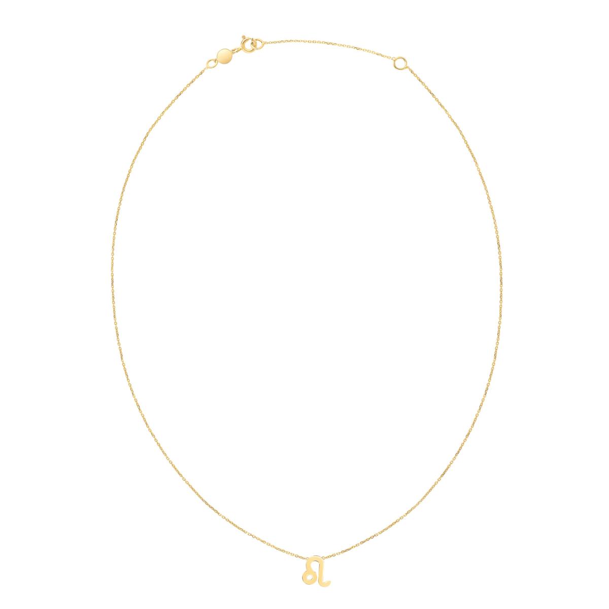 14K Yellow Gold Diamond Zodiac Sign Necklace